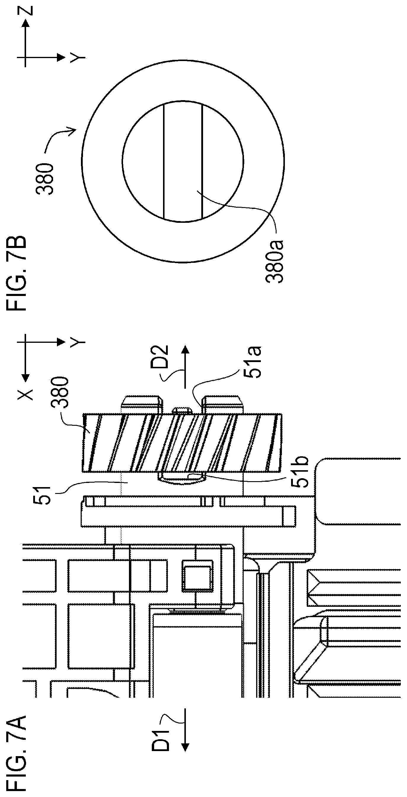 Patent US12497255 Figure 7 – Conveying apparatus and recording device