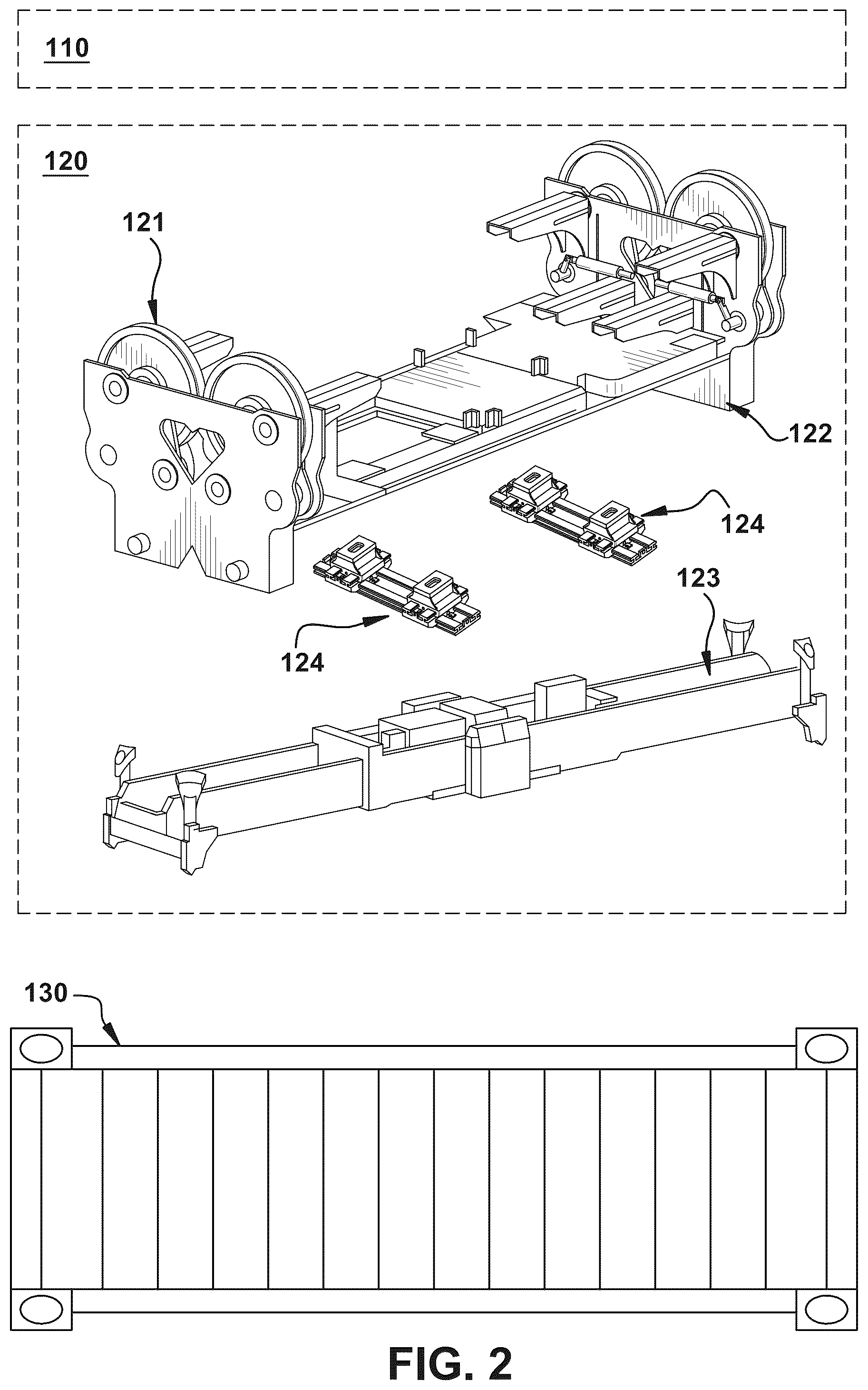 Patent US12497268 Figure 2 – Interconnection unit configured to connect modules of a cargo container coupling arrangement