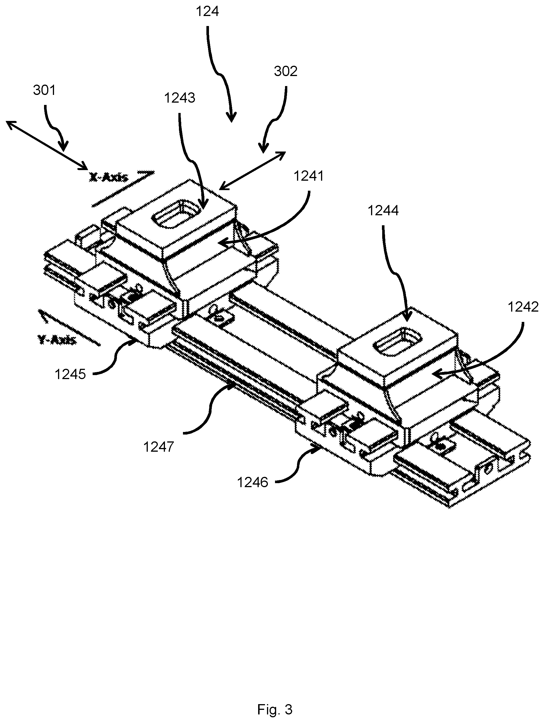 Patent US12497268 Figure 3 – Interconnection unit configured to connect modules of a cargo container coupling arrangement