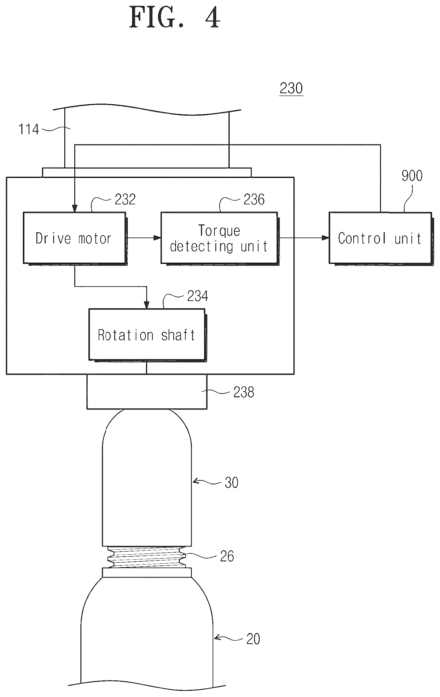 Patent US12497278 Figure 4 – Cap automatic fastening apparatus and cap automatic fastening method