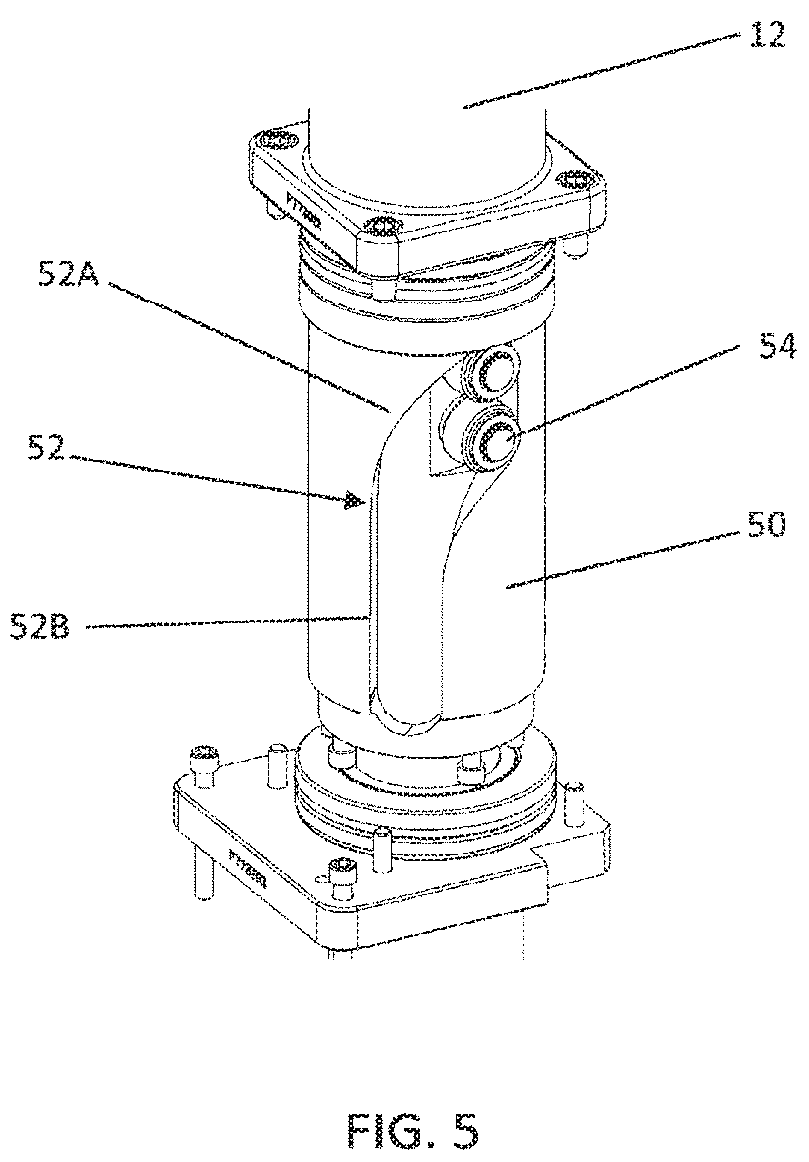Patent US12497317 Figure 3 – Rotolinear mechanism for glassware forming machines