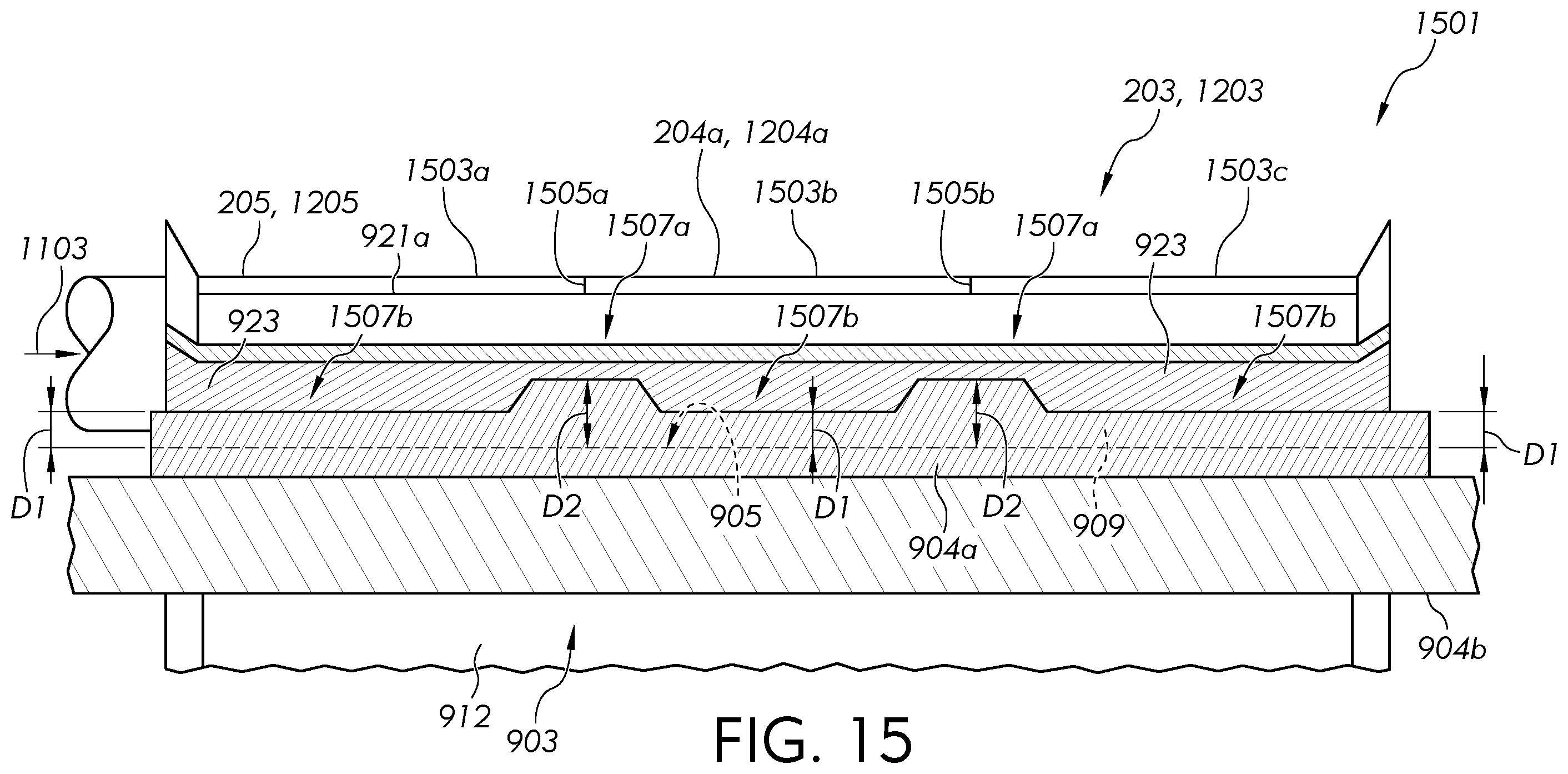 Patent US12497319 Figure 12 – Apparatus and methods for fabricating a glass ribbon