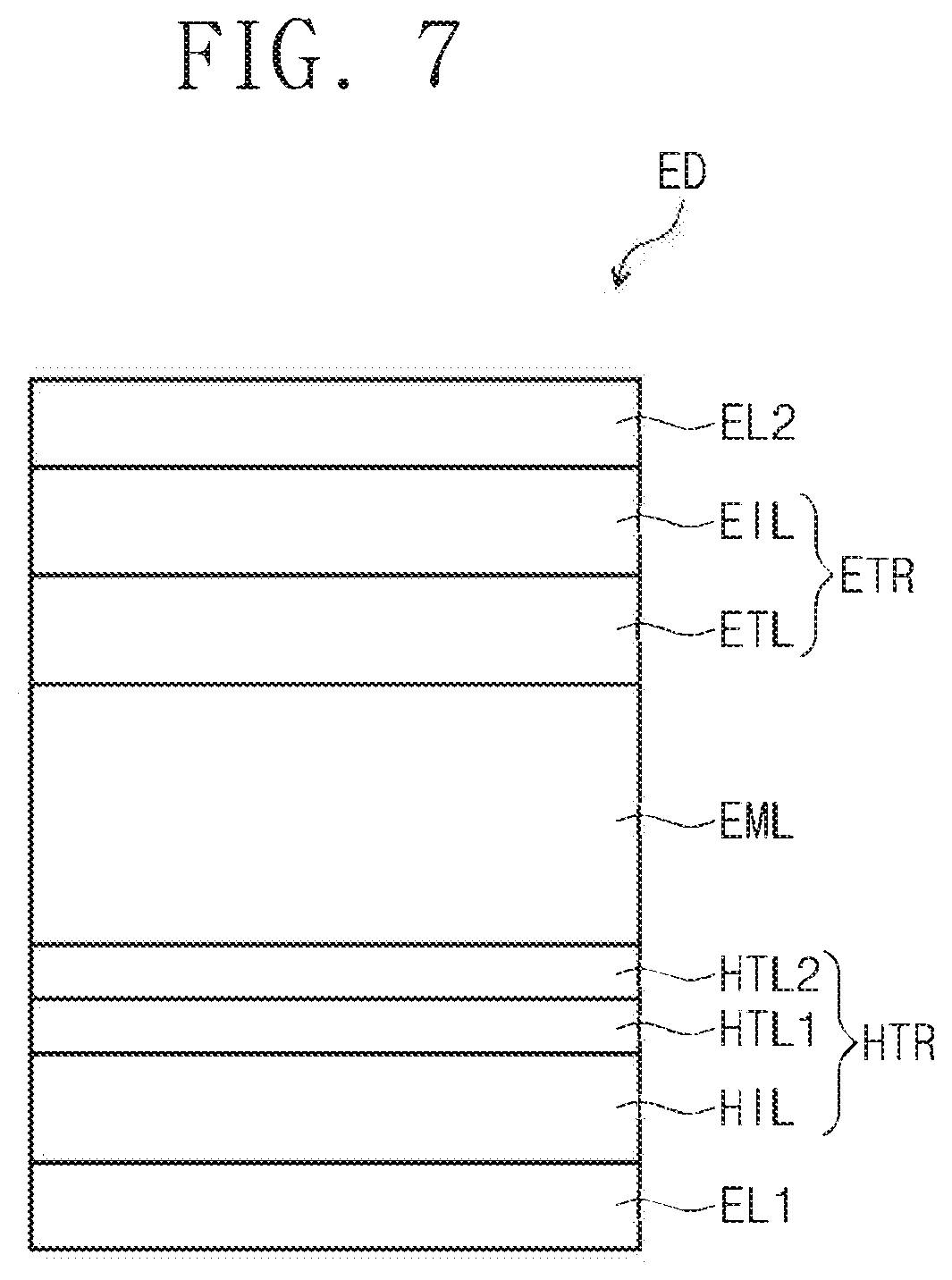 Patent US12497348 Figure 5 – Light emitting element and amine compound for the same