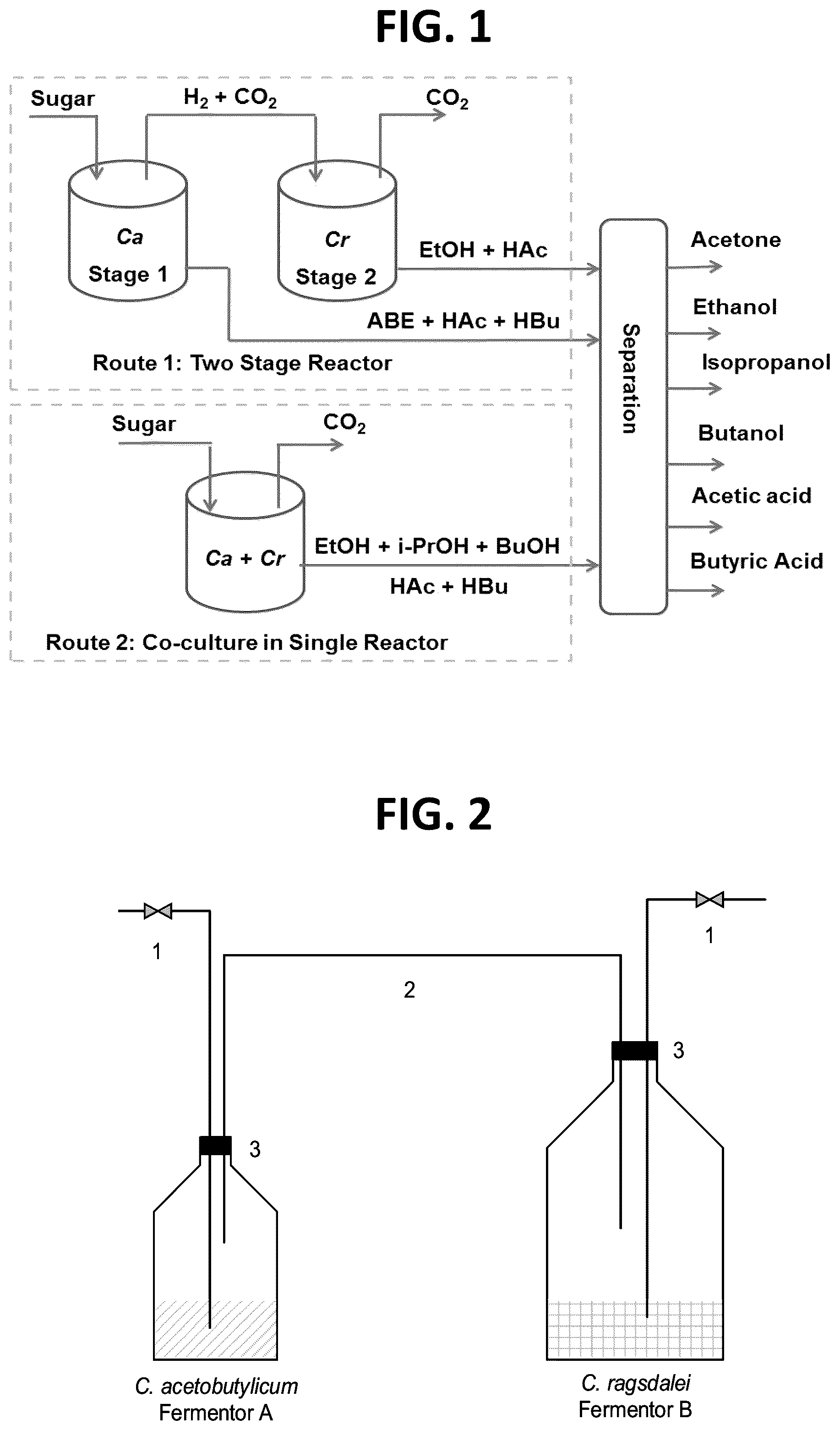 Patent US12497634 Figure 1 – System and method of biocatalytic conversion for production of alcohols, ketones, and organic acids