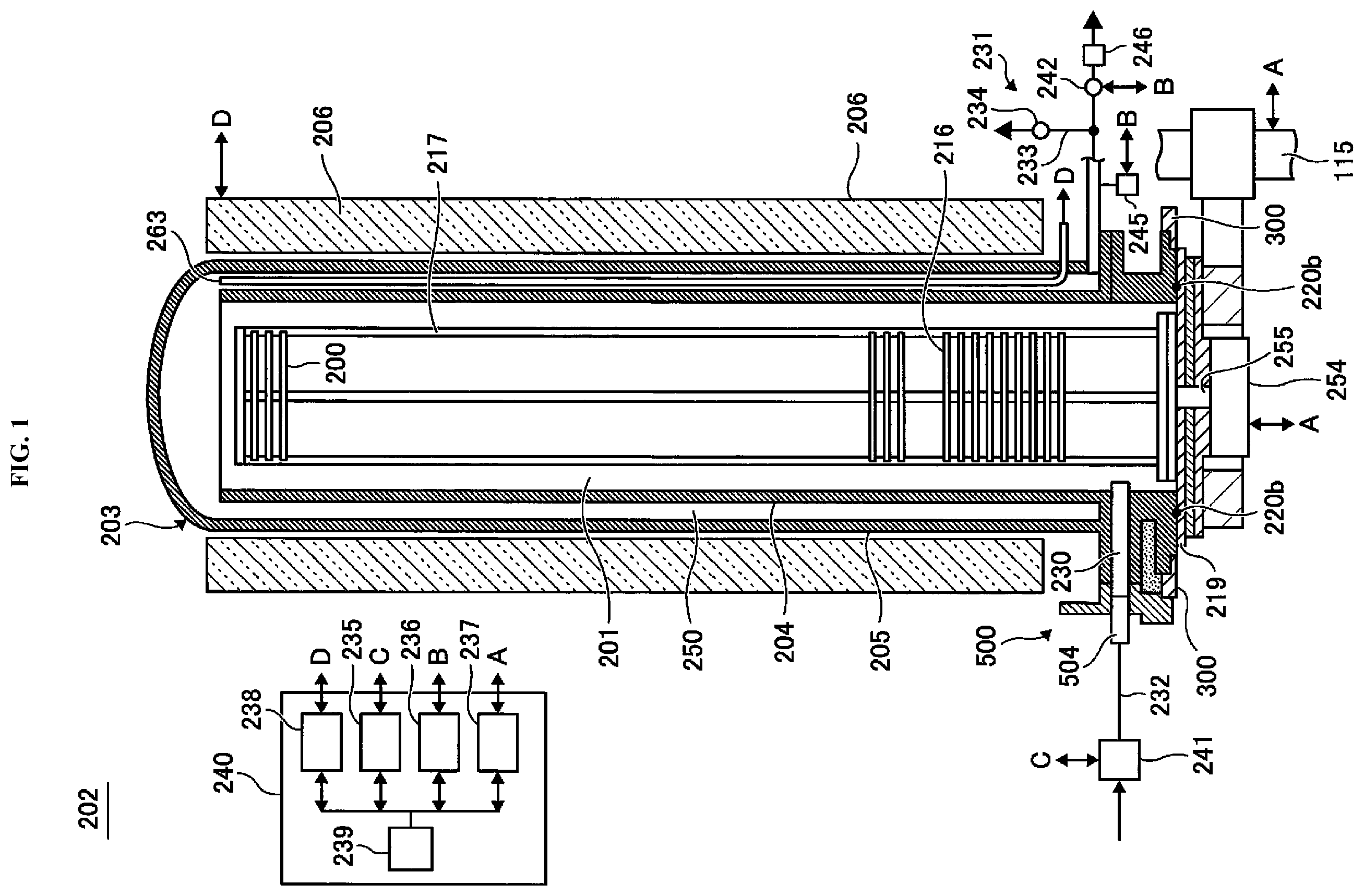 Patent US12497696 Figure 1 – Gas supply structure and substrate processing apparatus