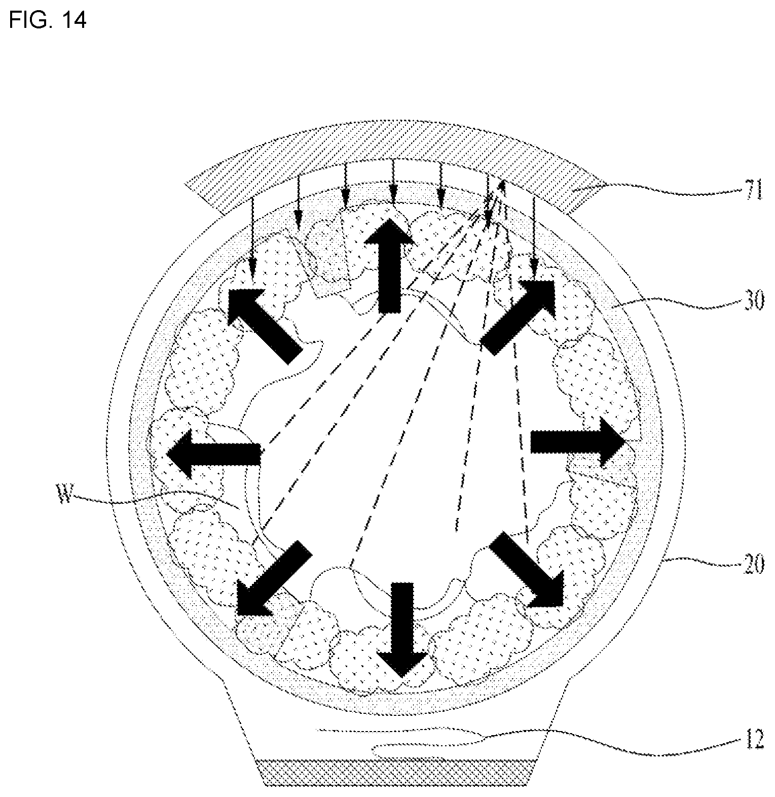 Patent US12497722 Figure 12 – Clothing treatment apparatus