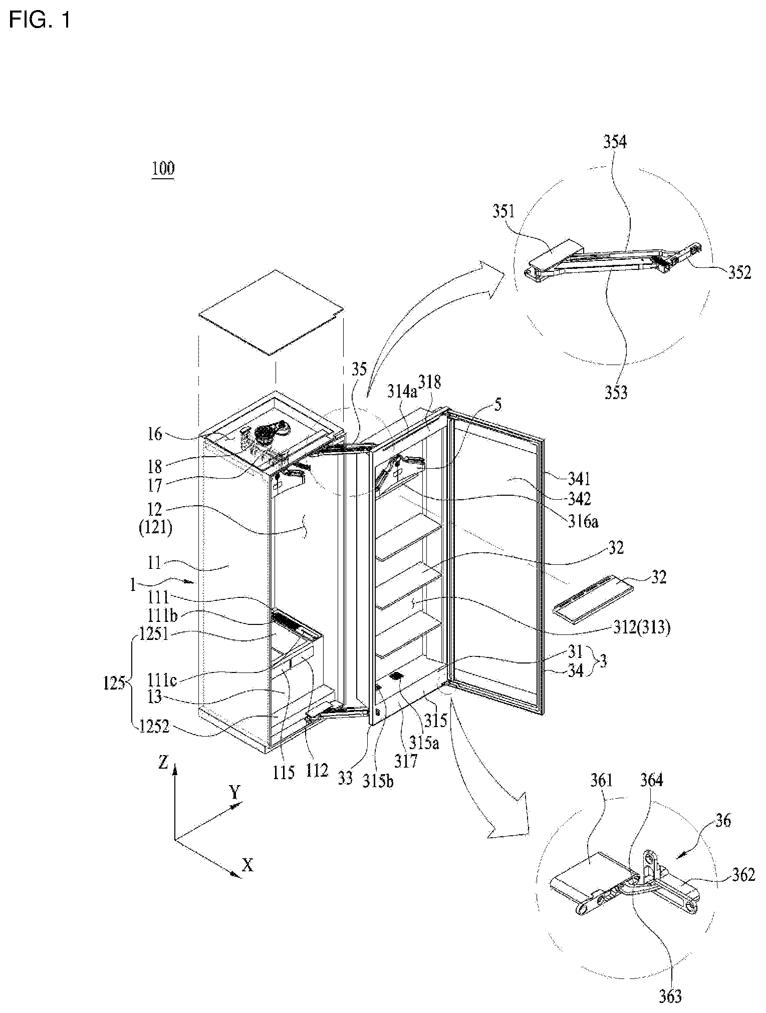 Patent US12497729 Figure 1 – Hanger and laundry treatment apparatus including the same