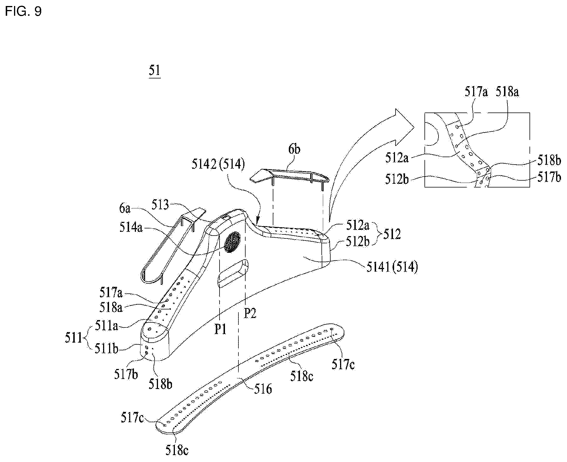 Patent US12497729 Figure 9 – Hanger and laundry treatment apparatus including the same