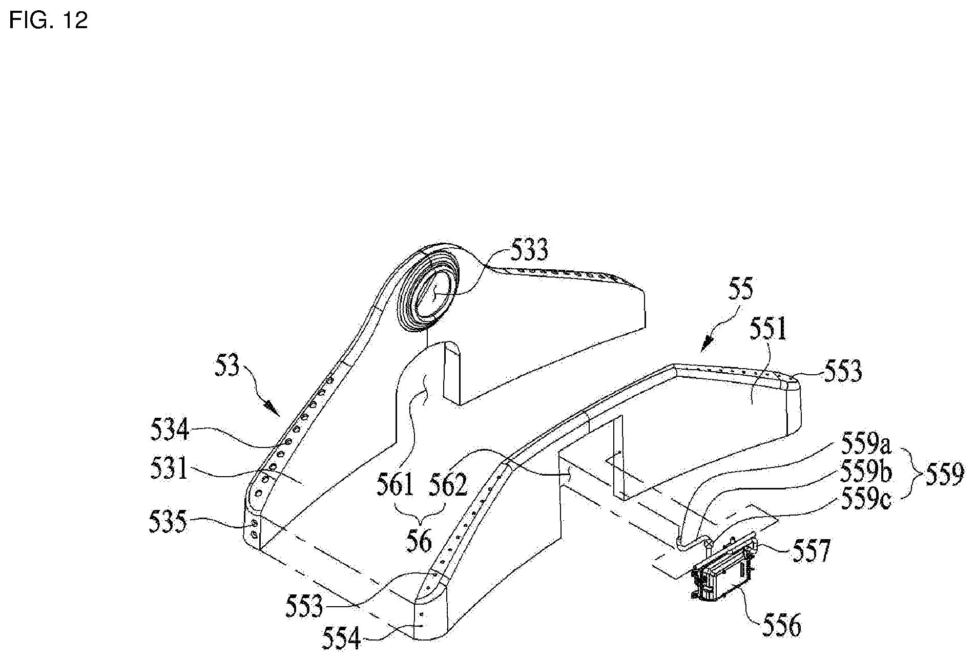 Patent US12497729 Figure 12 – Hanger and laundry treatment apparatus including the same