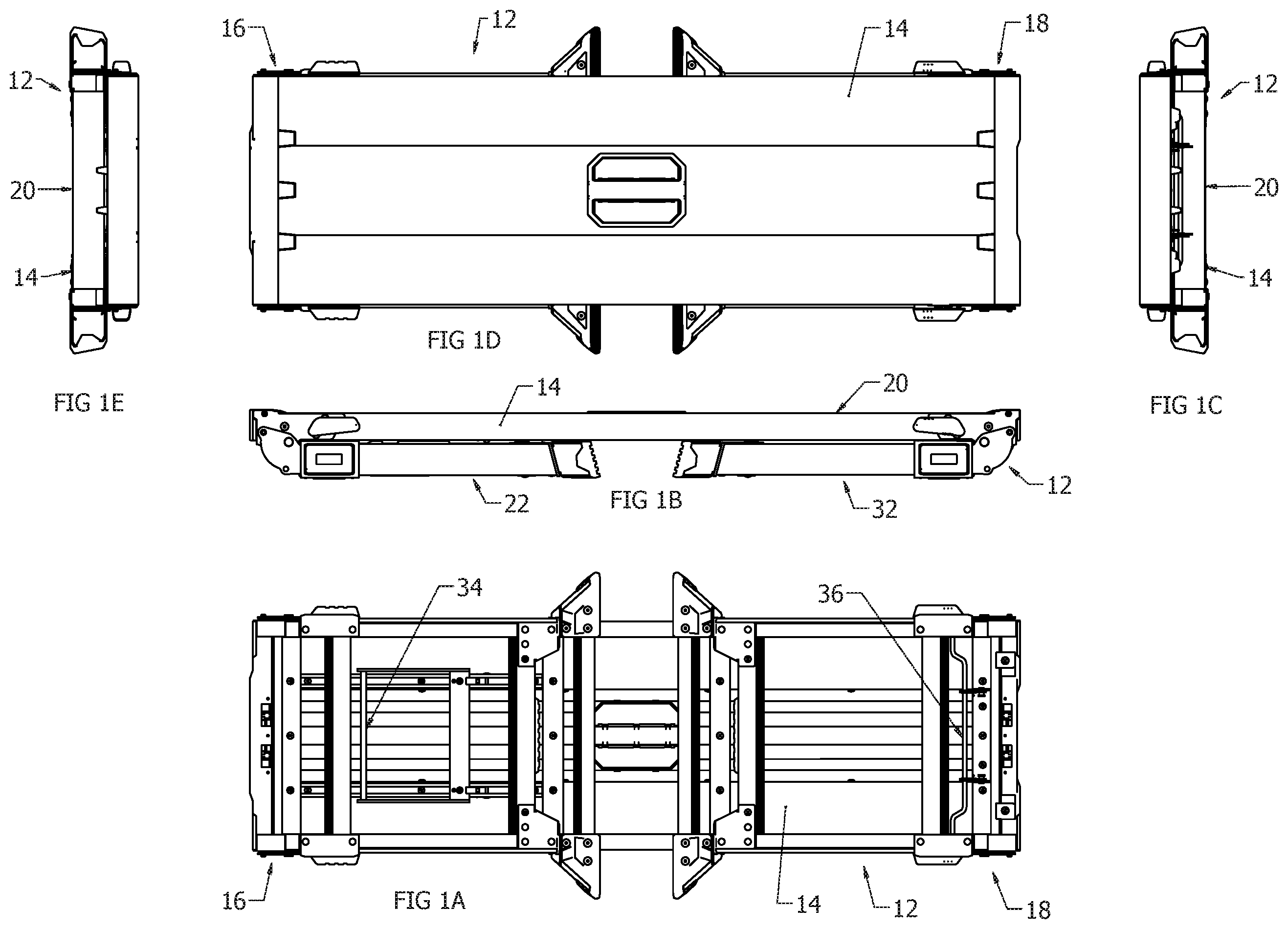 Patent US12497789 Figure 1 – Interlocking work platform system