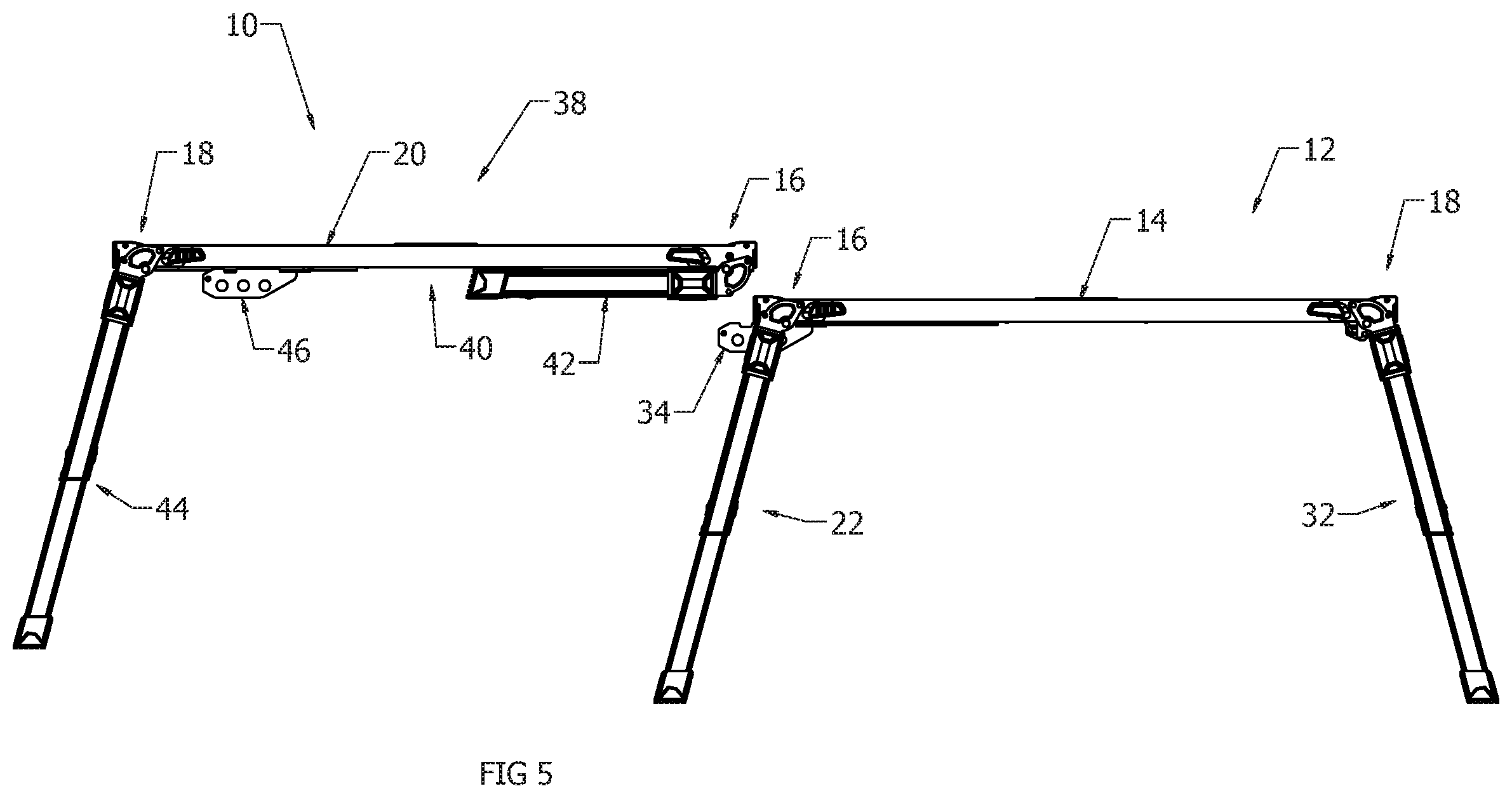 Patent US12497789 Figure 4 – Interlocking work platform system