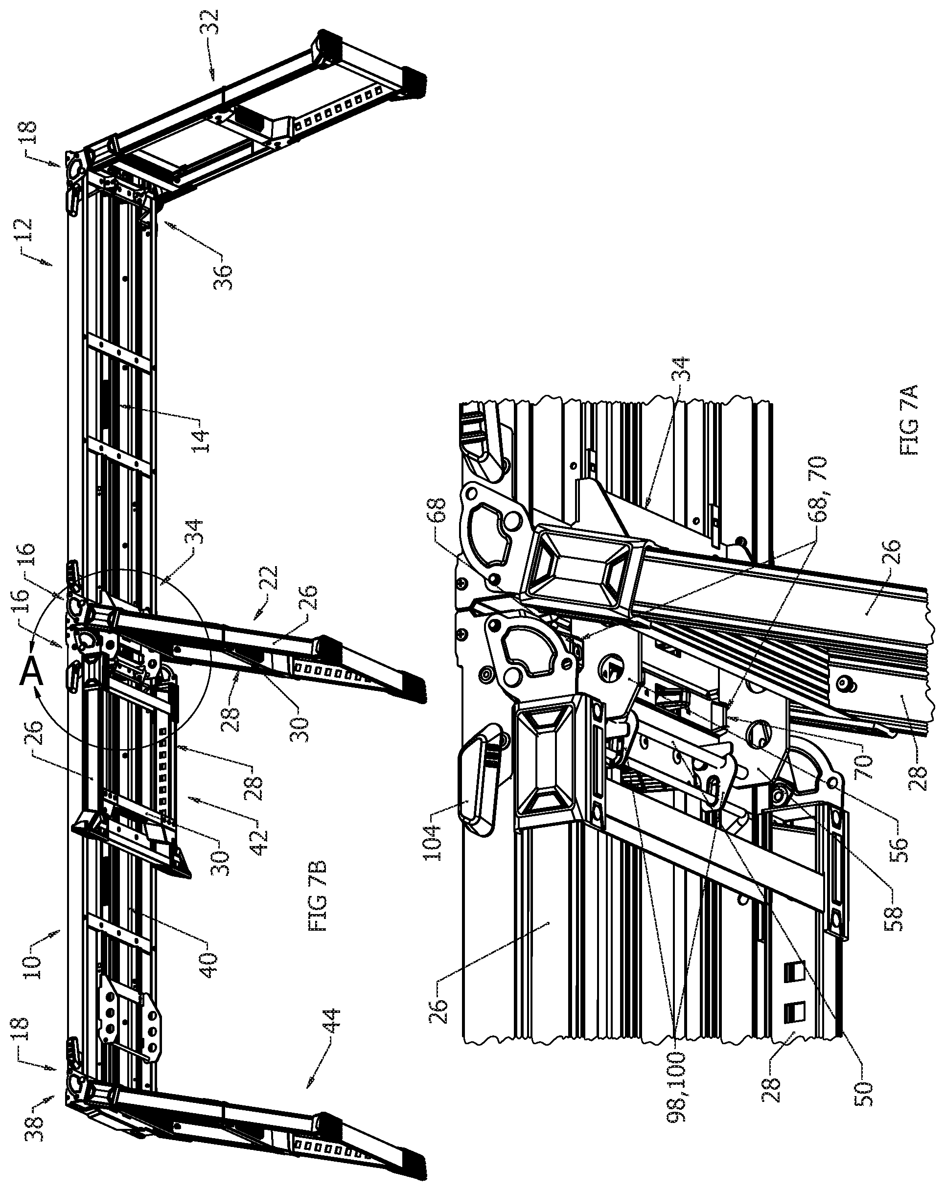 Patent US12497789 Figure 6 – Interlocking work platform system