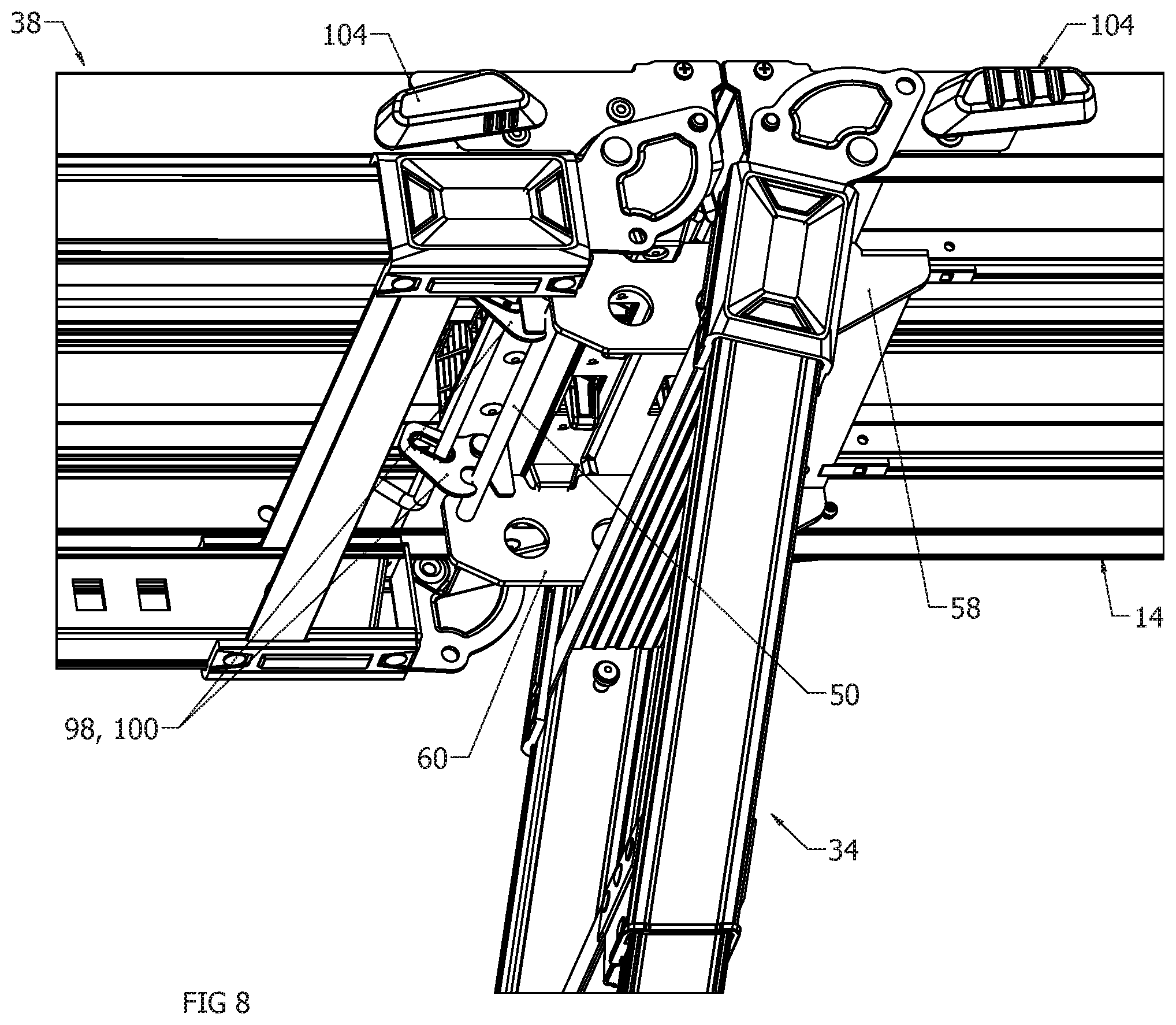 Patent US12497789 Figure 7 – Interlocking work platform system