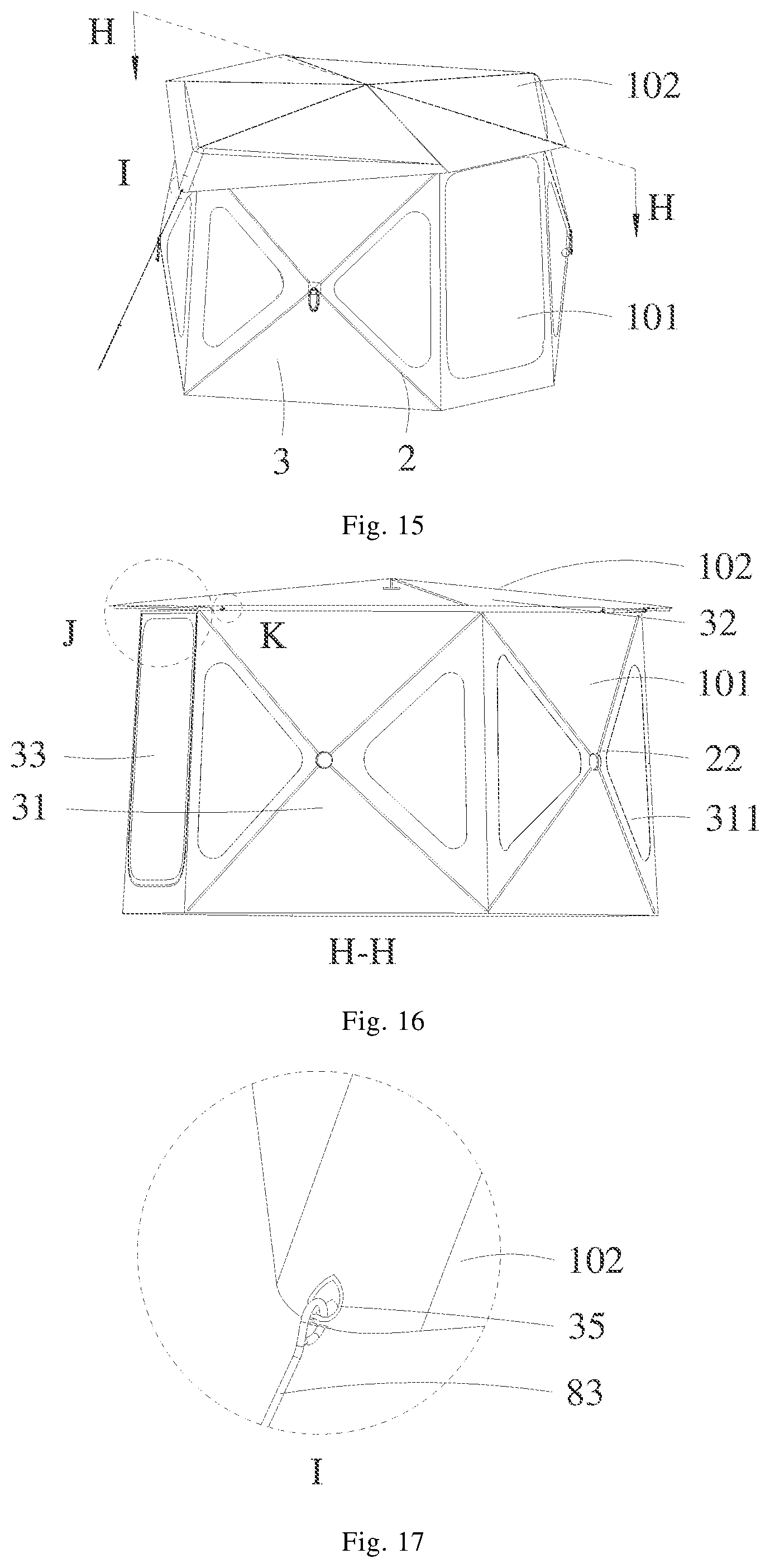 Patent US12497799 Figure 8 – Multi-form tent