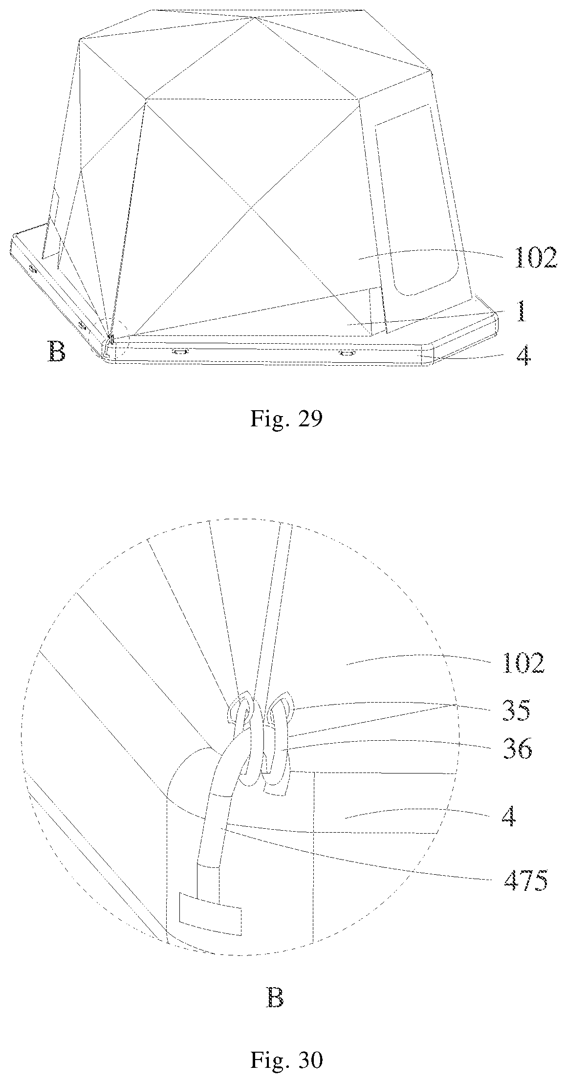 Patent US12497799 Figure 13 – Multi-form tent