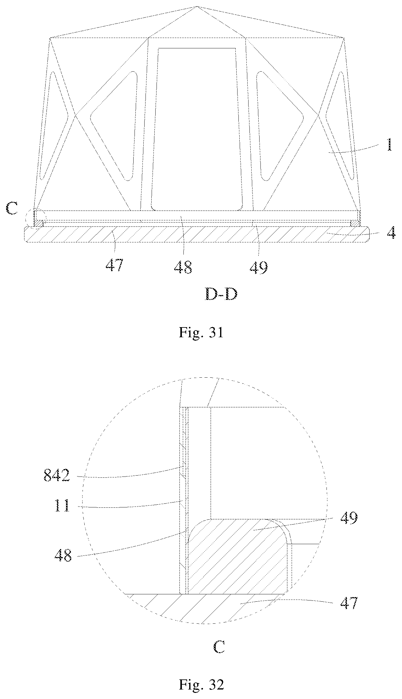 Patent US12497799 Figure 14 – Multi-form tent