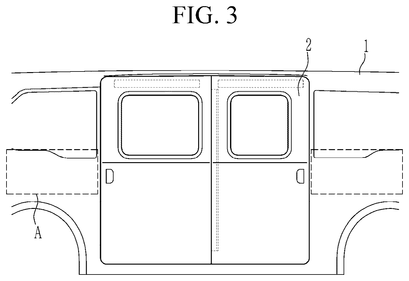 Patent US12497815 Figure 3 – Door open-close device for vehicle