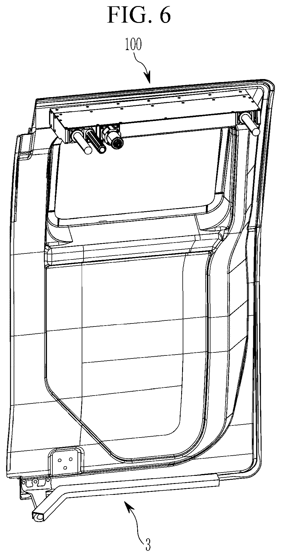 Patent US12497815 Figure 6 – Door open-close device for vehicle