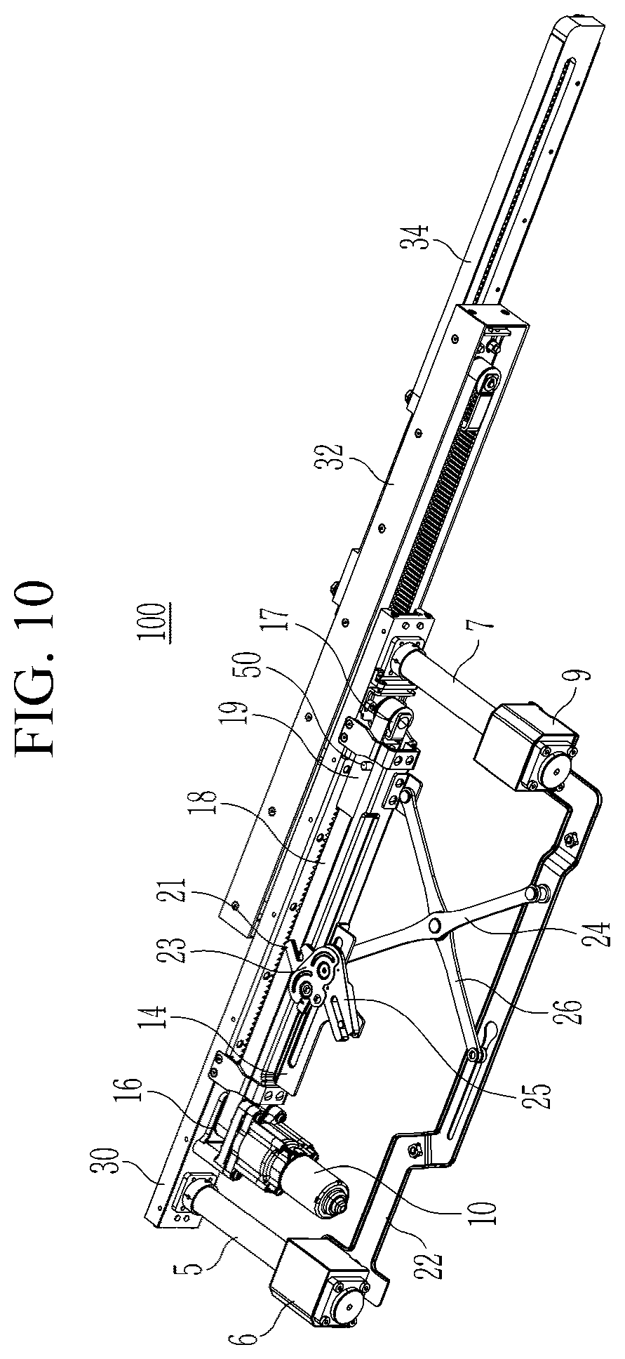 Patent US12497815 Figure 10 – Door open-close device for vehicle
