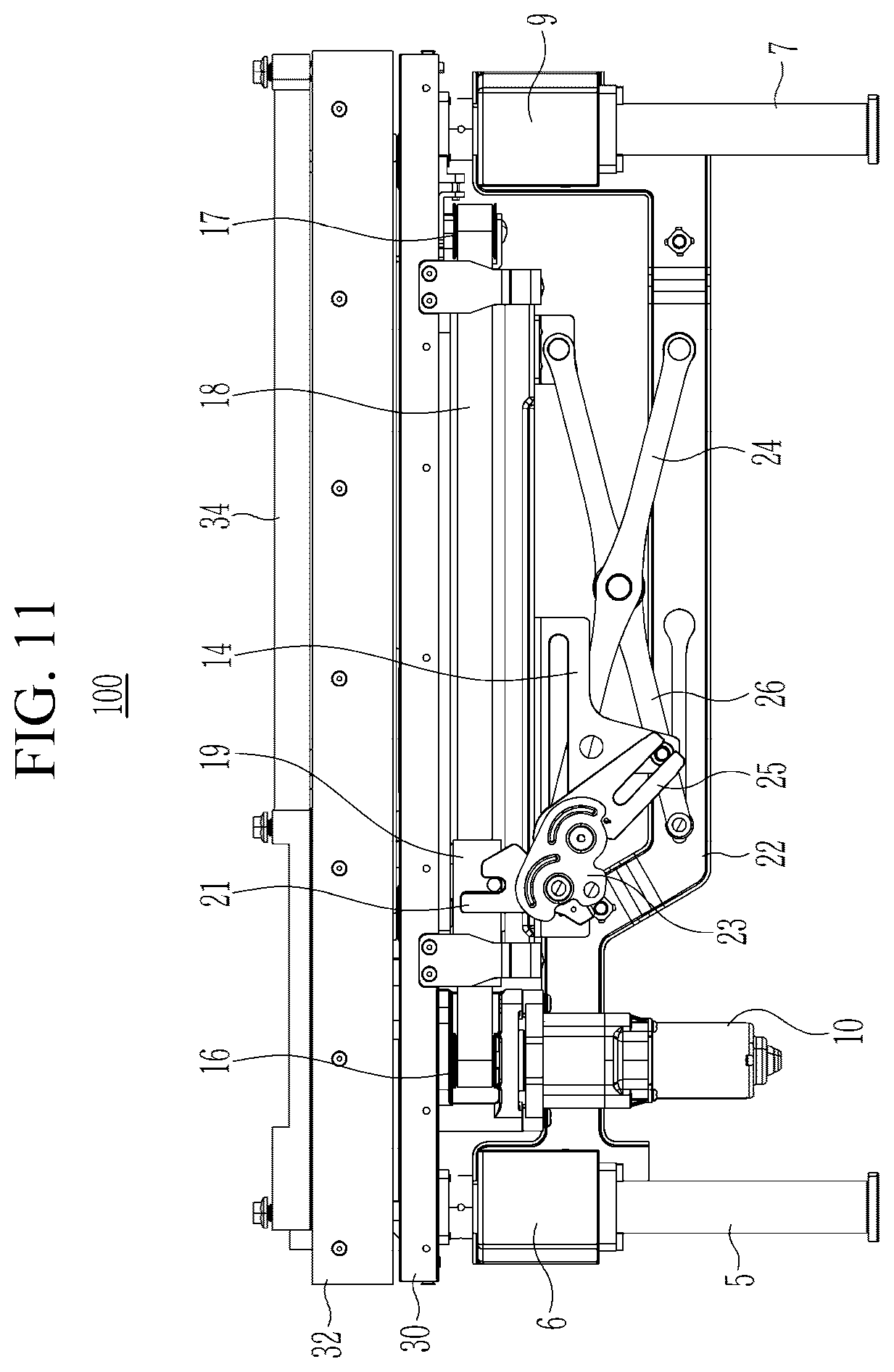Patent US12497815 Figure 11 – Door open-close device for vehicle