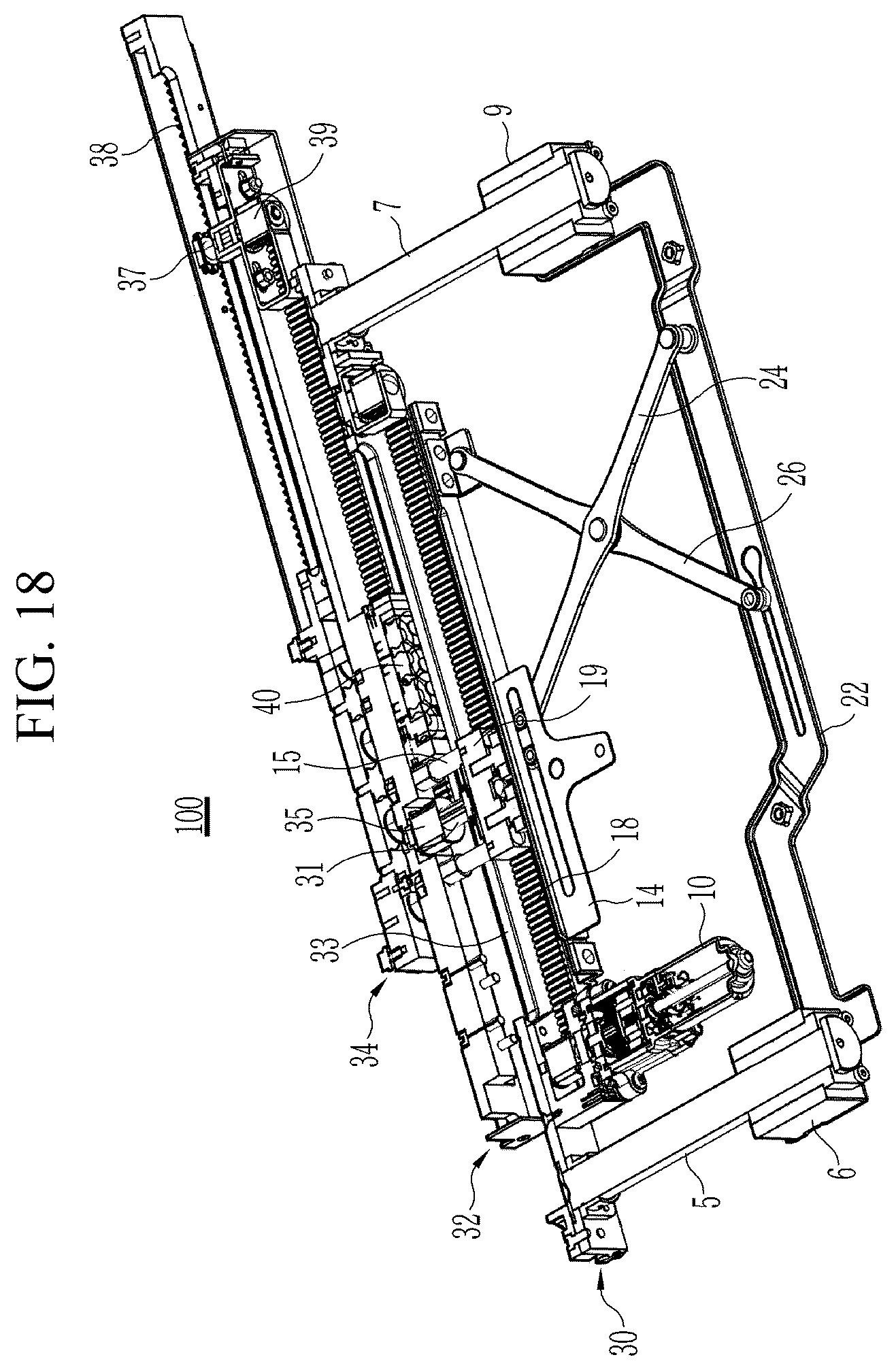 Patent US12497815 Figure 18 – Door open-close device for vehicle
