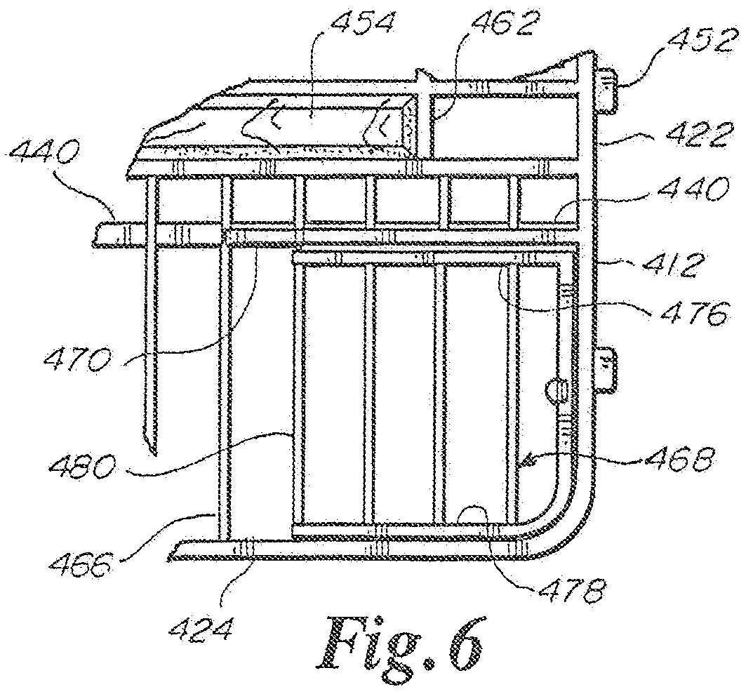 Patent US12497826 Figure 6 – Expandable barrier with matching panels and corner pet door