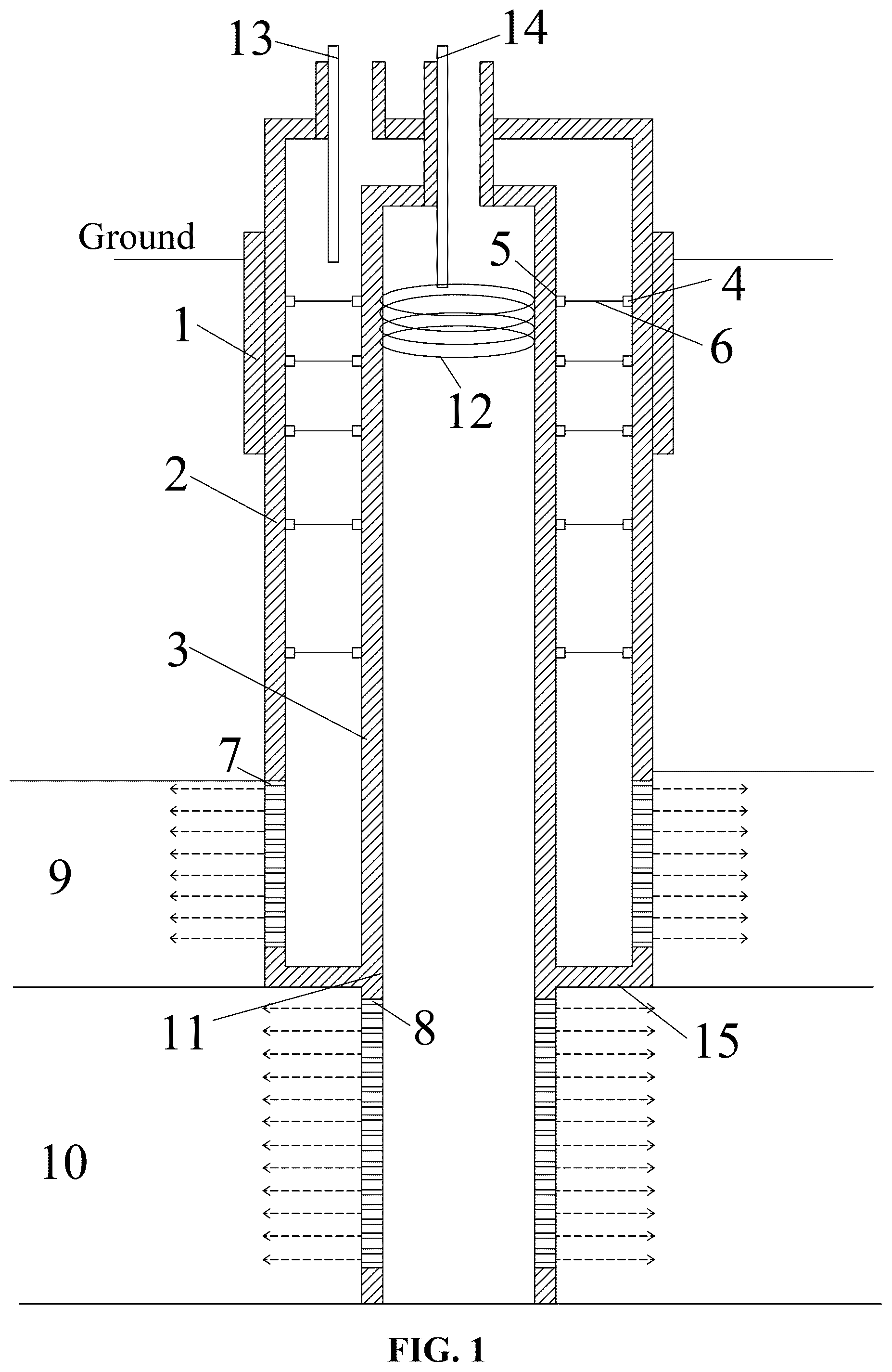 Patent US12497838 Figure 1 – Drilling method for storage well for liquid-gas two-phase combined geological storage