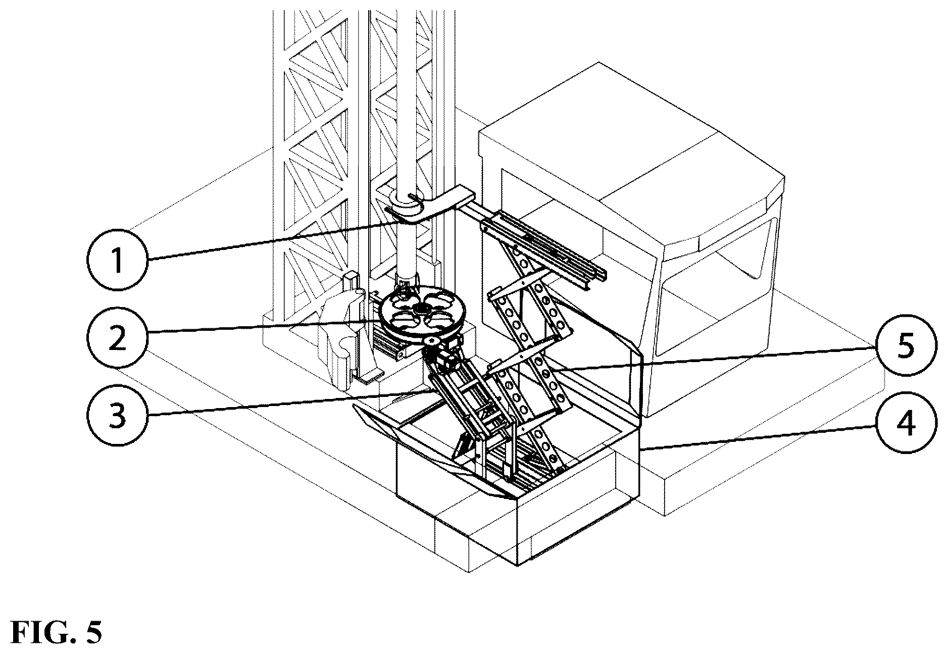 Patent US12497846 Figure 5 – Drilling tool changer device and a method for making the change
