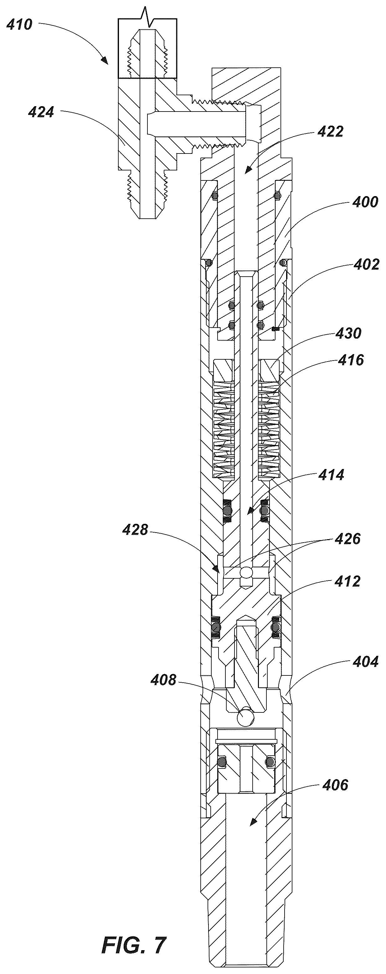Patent US12497872 Figure 8 – Single pilot fluid line actuation gas lift valve and related systems and methods