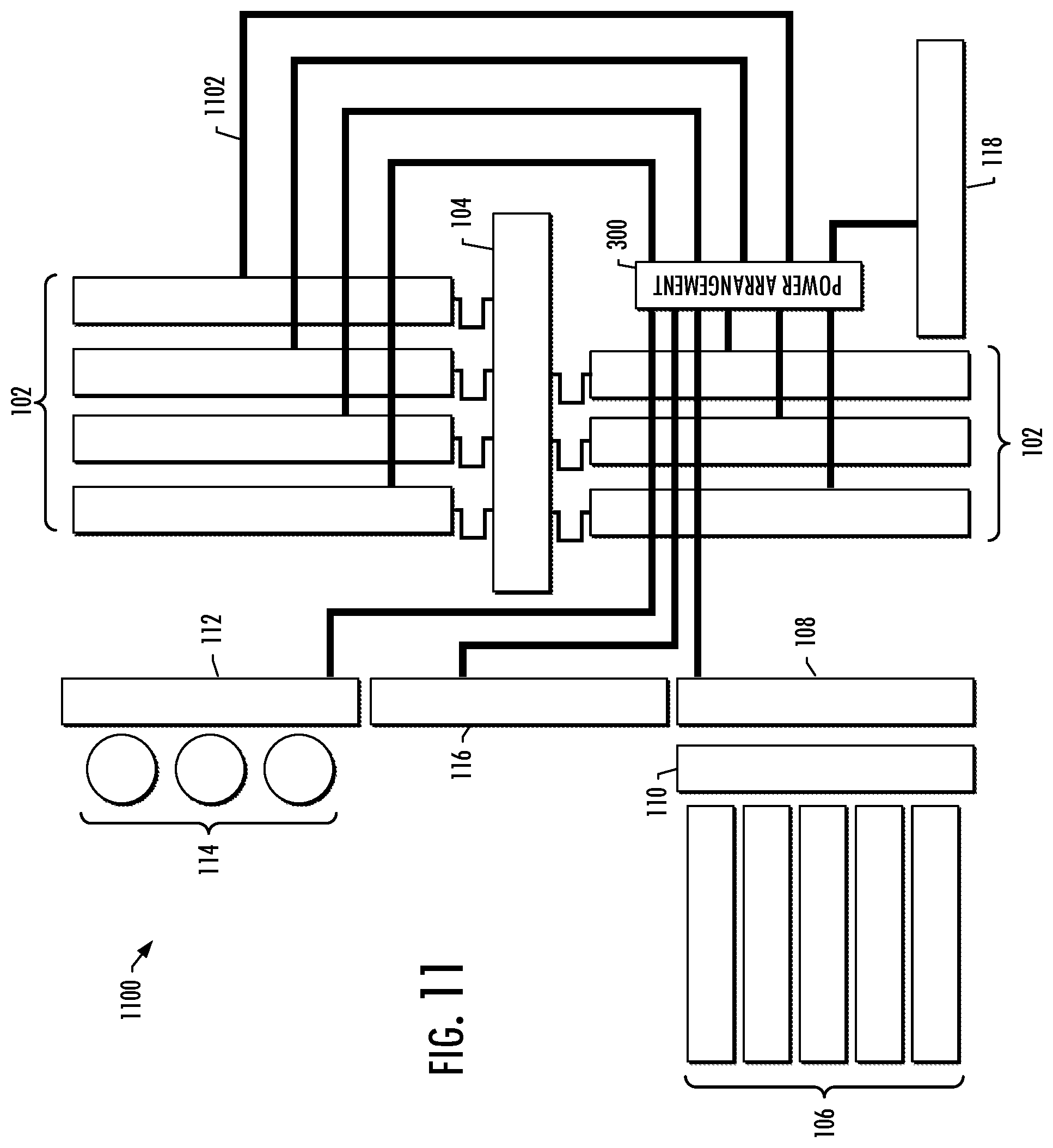 Patent US12497879 Figure 10 – Power sources and transmission networks for auxiliary equipment onboard hydraulic fracturing units and associated methods