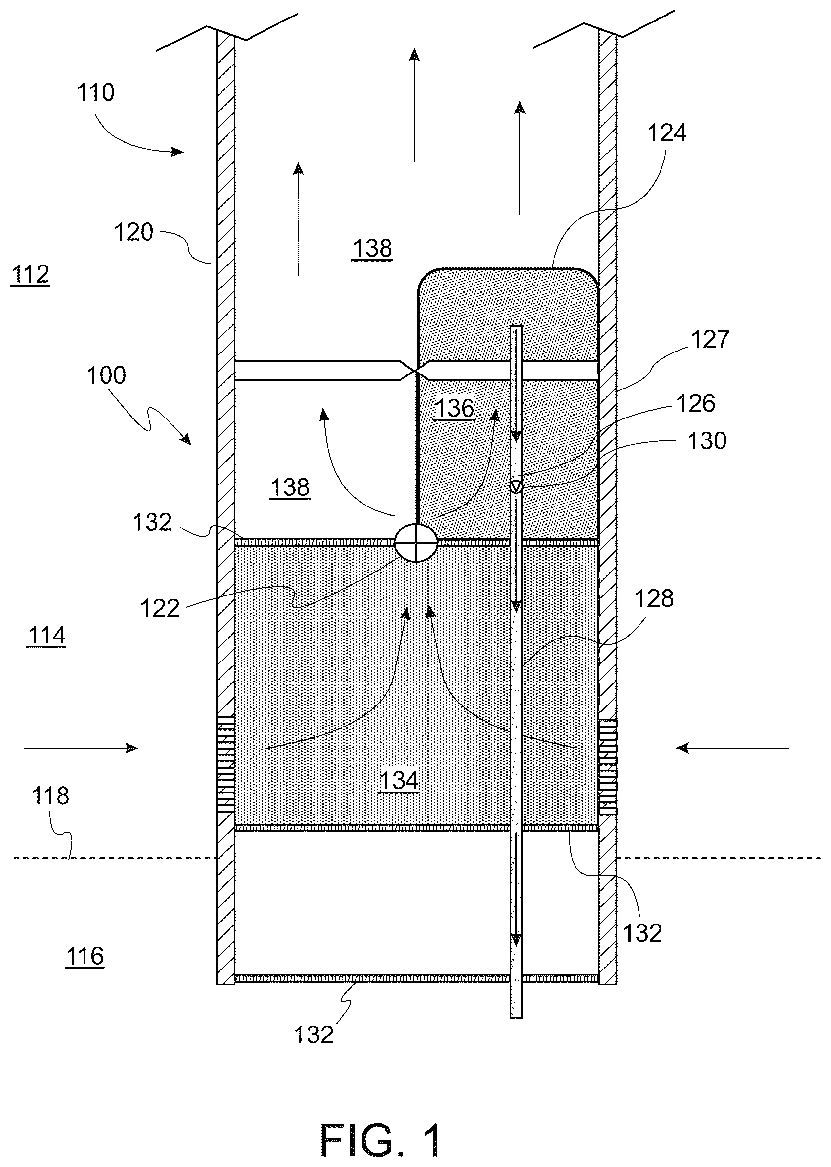 Patent US12497883 Figure 1 – Increasing hydrocarbon recovery in a multipurpose well