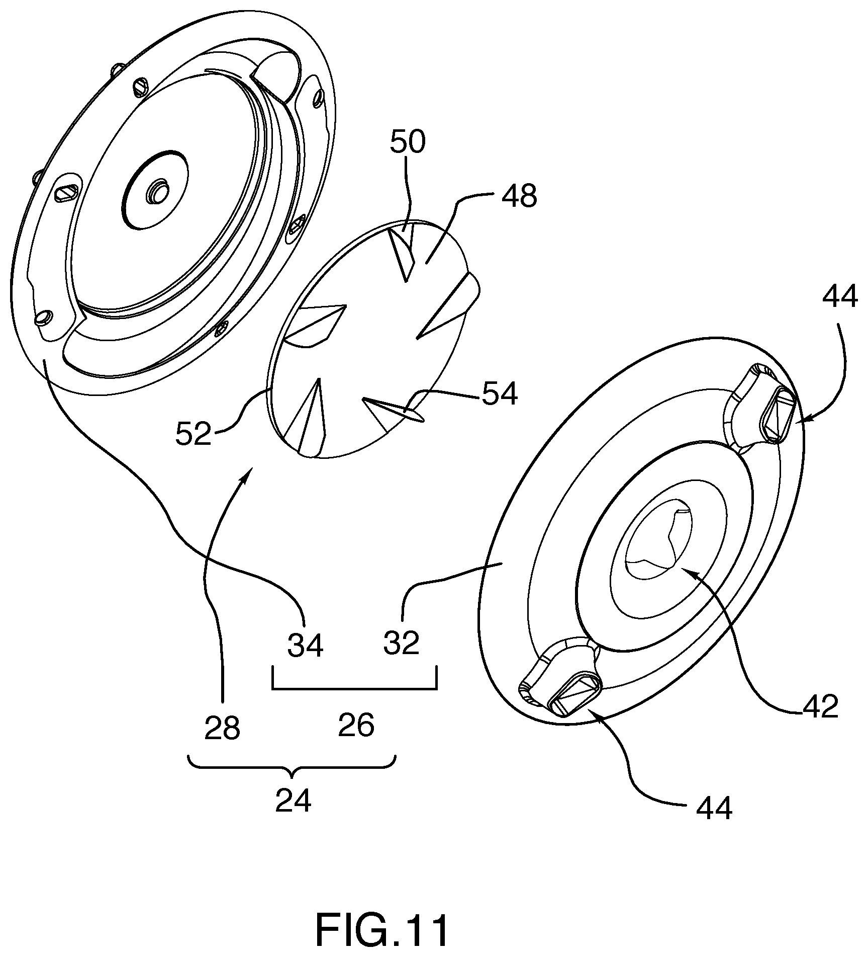 Patent US12497971 Figure 8 – System for adapting foot spas for use with disposable pumps