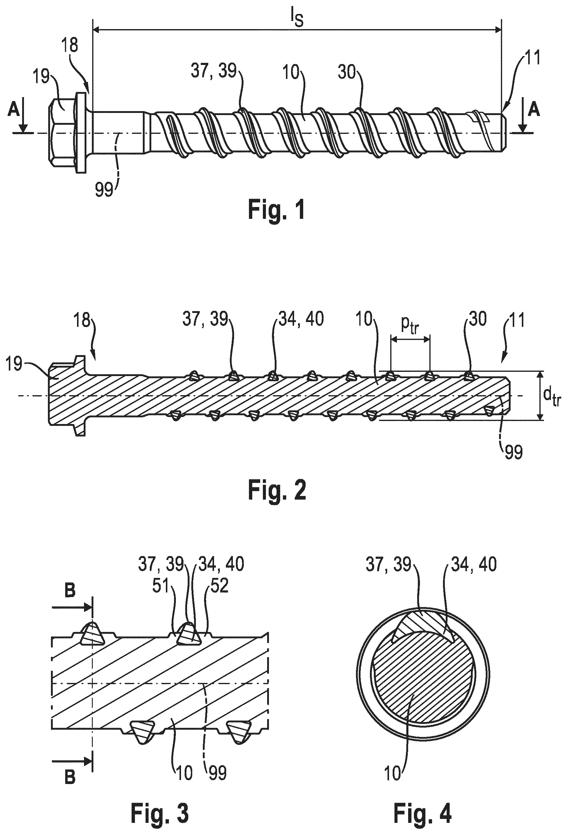 Patent US12497990 Figure 1 – Separate screw thread helix fixed by means of claws