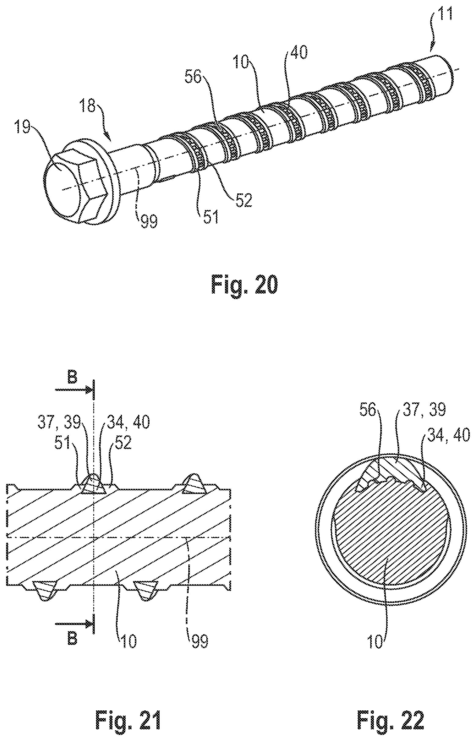 Patent US12497990 Figure 5 – Separate screw thread helix fixed by means of claws