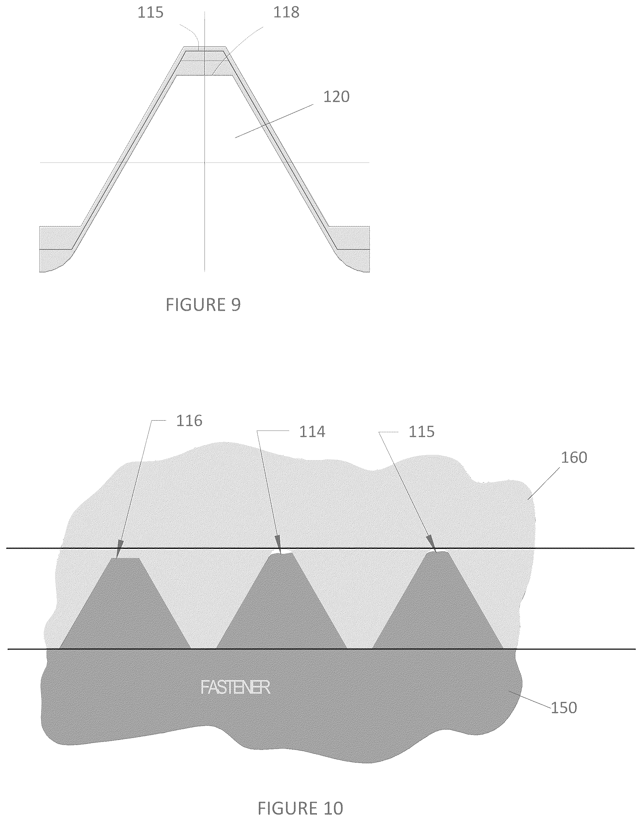Patent US12497992 Figure 6 – Shortened fastener with locally controlled thread height