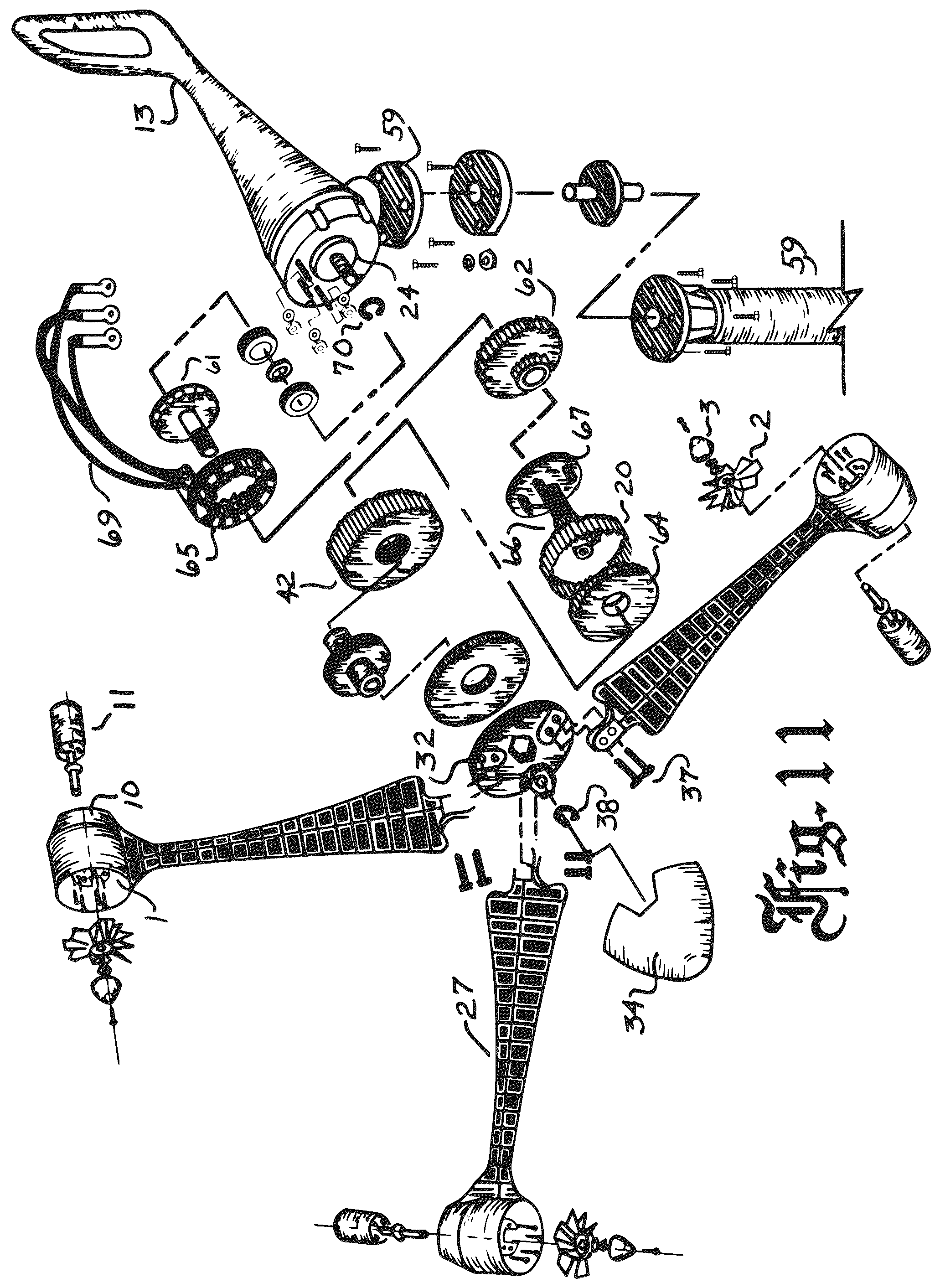 Patent US12504001 Figure 8 – Solar wind turbine with lever assist via compounding mechanical advantage