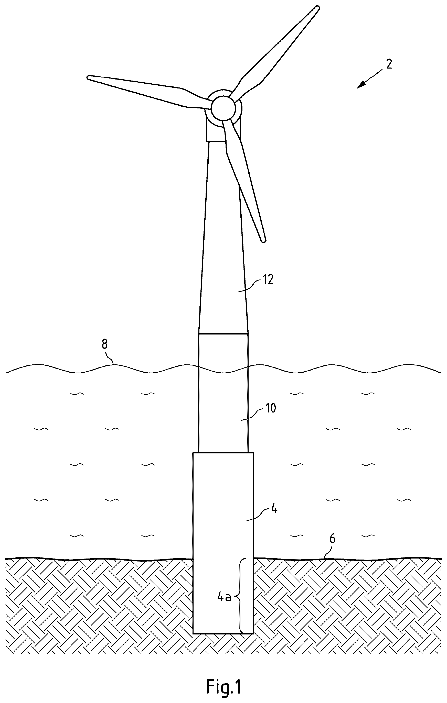 Patent US12504004 — Wind power plant foundation structure — Figure 1