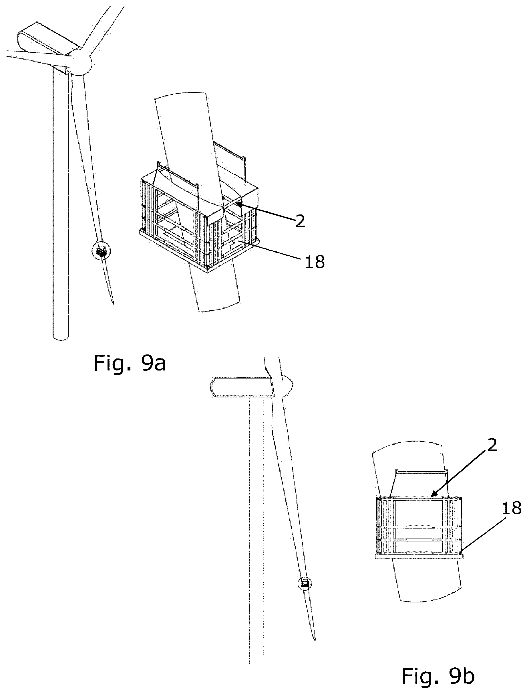 Patent US12504005 Figure 8 – Temporary enclosure for at least a part of a rotor blade