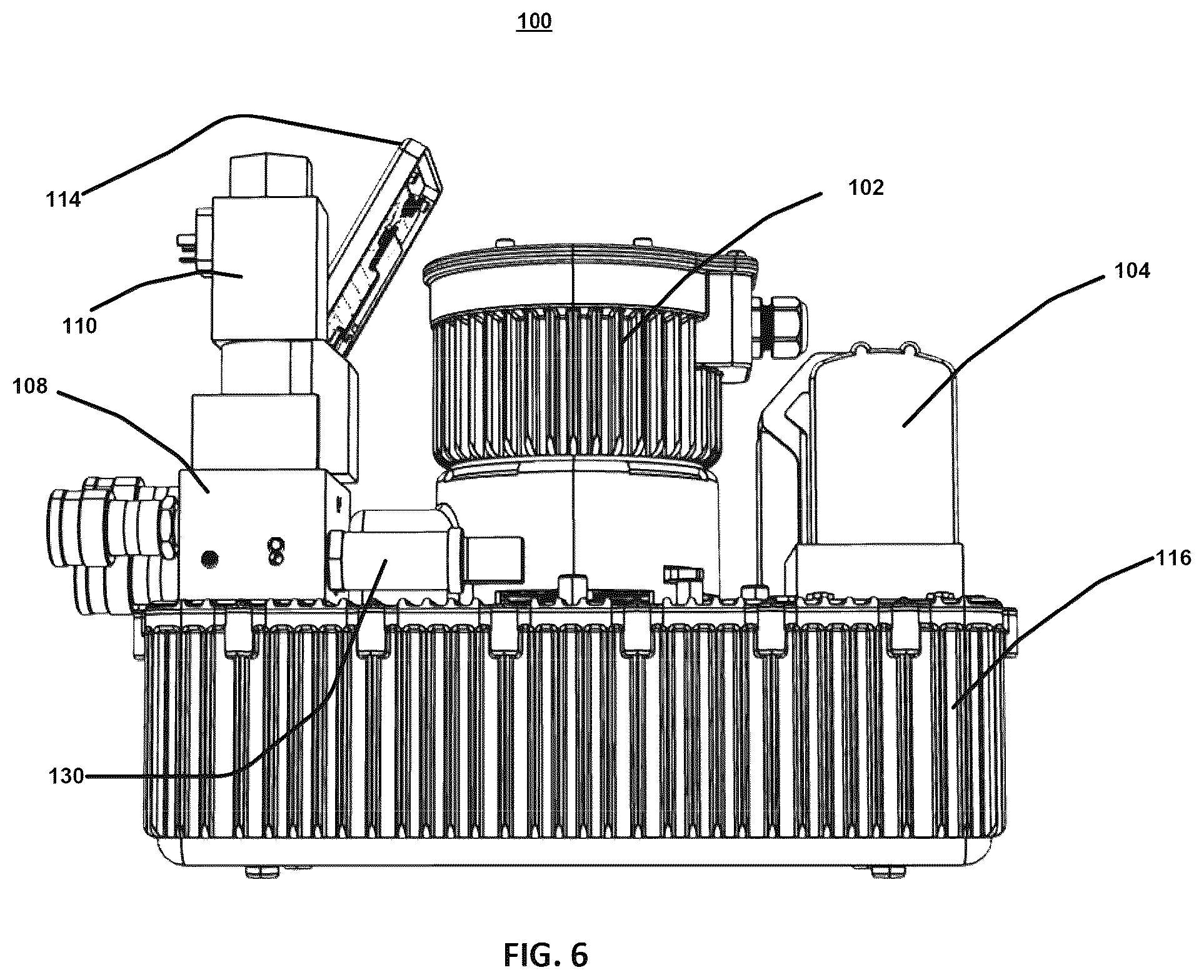 Patent US12504010 Figure 6 – Heat exchanger for hydraulic post-tensioning jack system