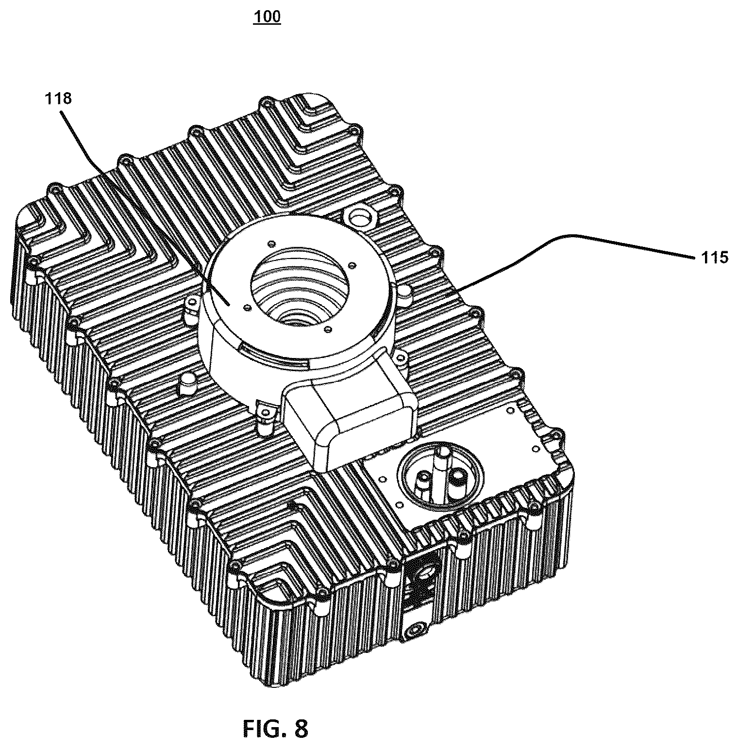 Patent US12504010 Figure 8 – Heat exchanger for hydraulic post-tensioning jack system