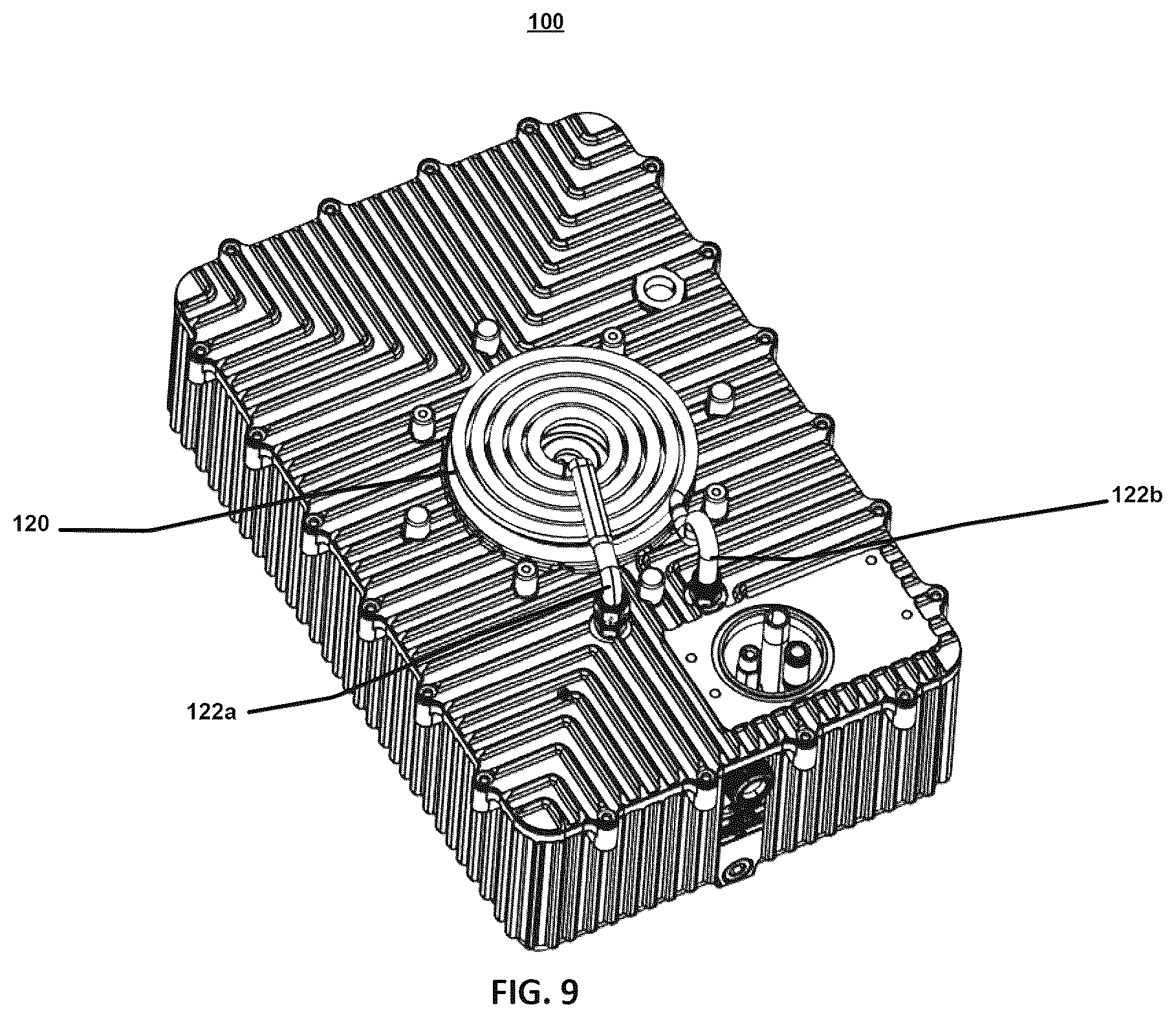 Patent US12504010 Figure 9 – Heat exchanger for hydraulic post-tensioning jack system