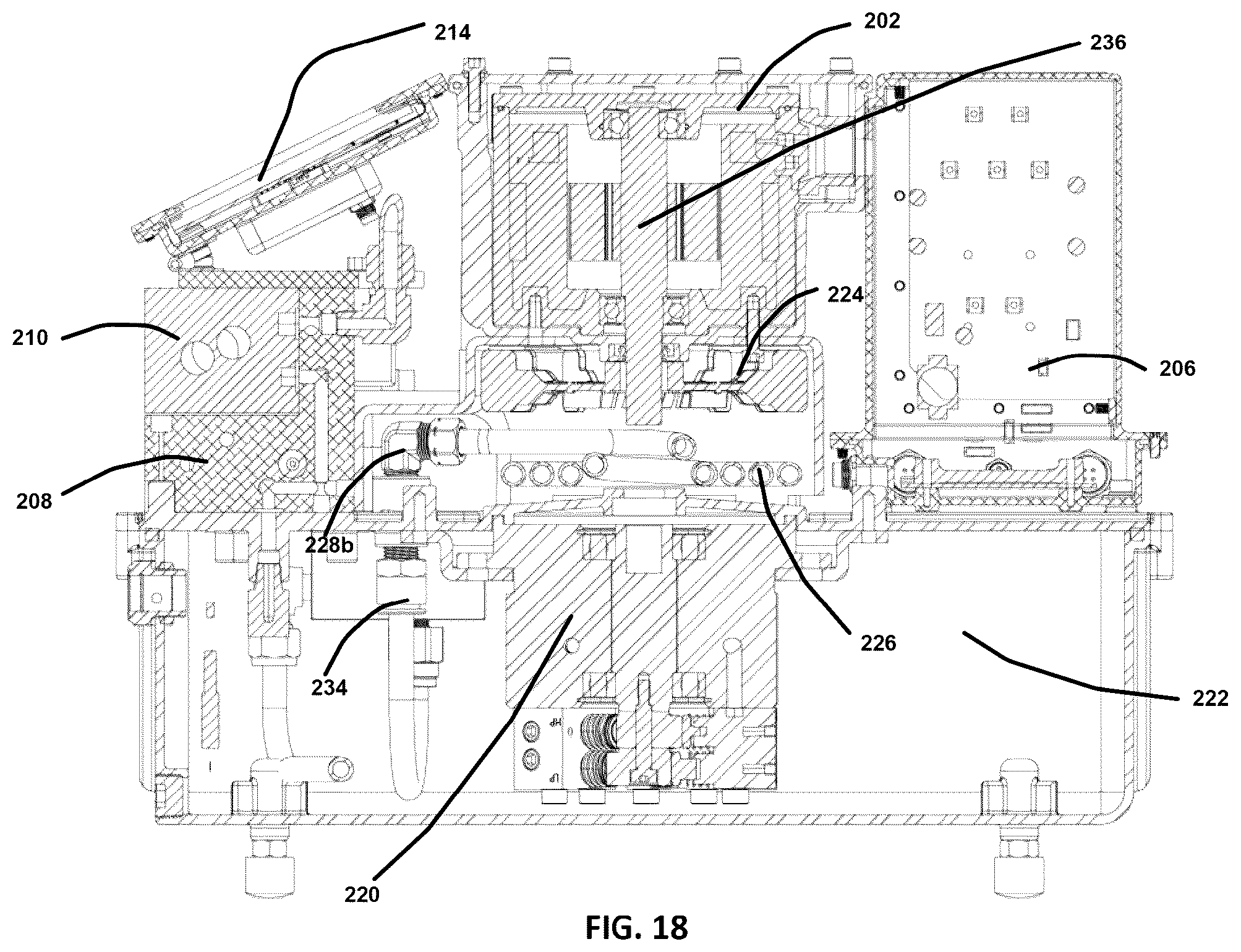 Patent US12504010 Figure 18 – Heat exchanger for hydraulic post-tensioning jack system
