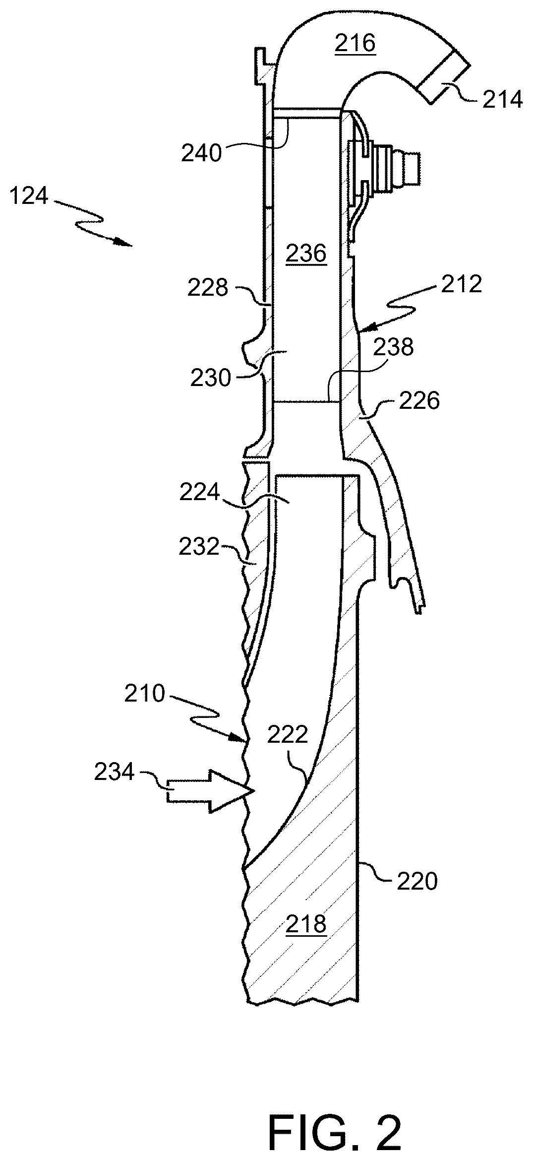 Patent US12504024 Figure 2 – Diffusers, gas turbine engines comprising the same, and methods for operation thereof