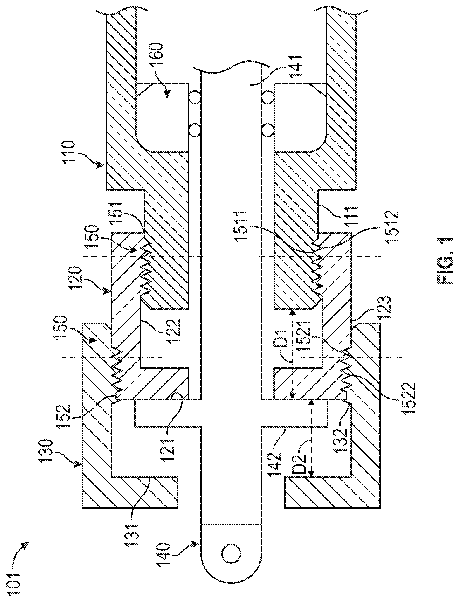 Patent US12504029 Figure 1 – Aerospace actuator stroke limiting device