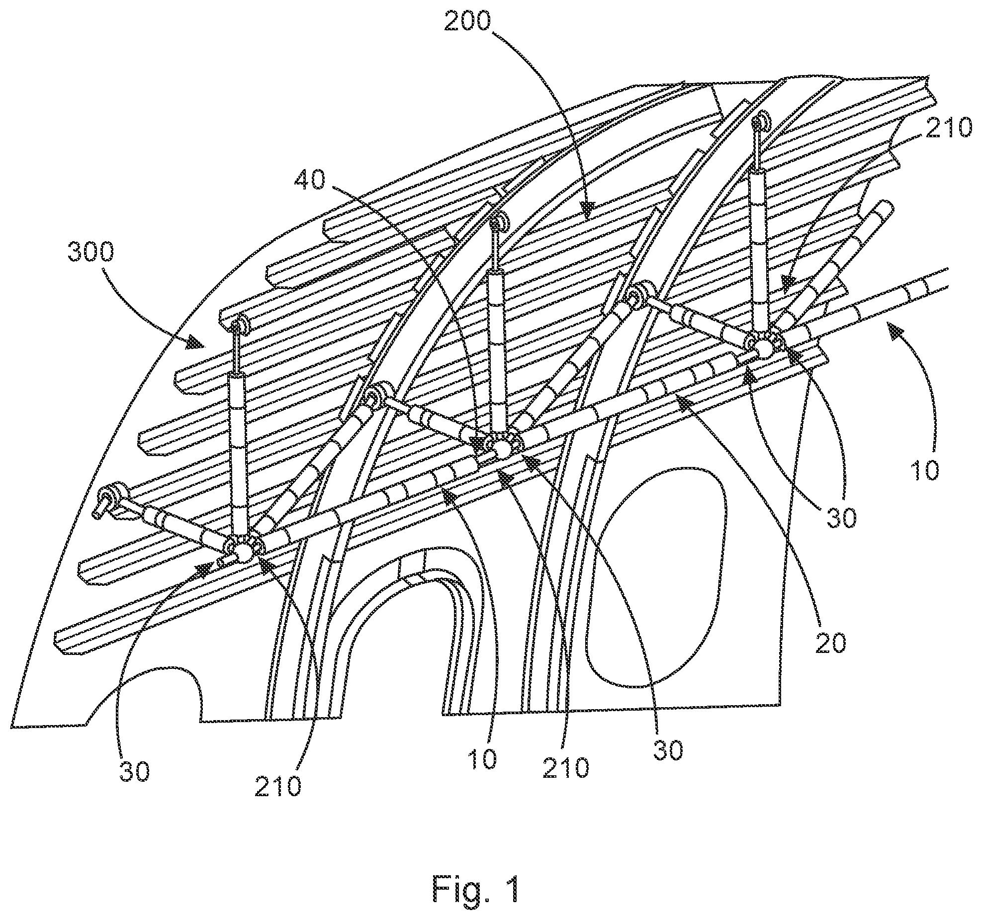 Patent US12504031 Figure 1 – Flexible connection assembly with integrated vibration damper