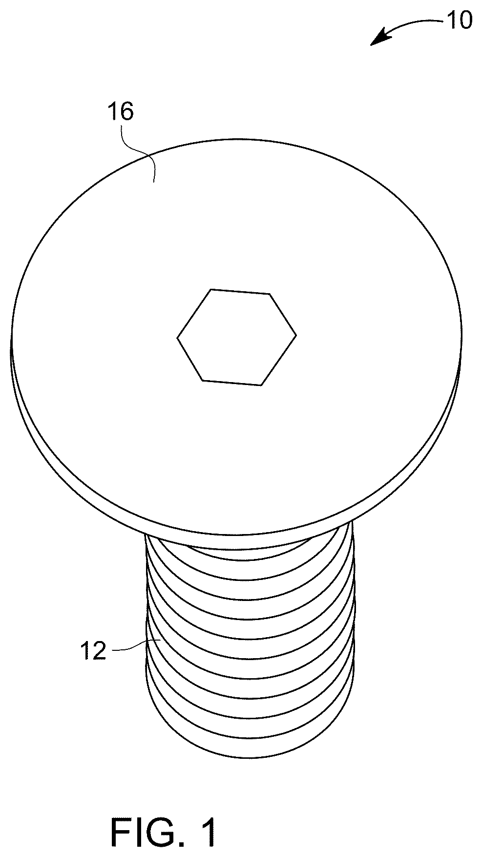 Patent US12504032 — Fastener assembly having flush faced working portion — Figure 1
