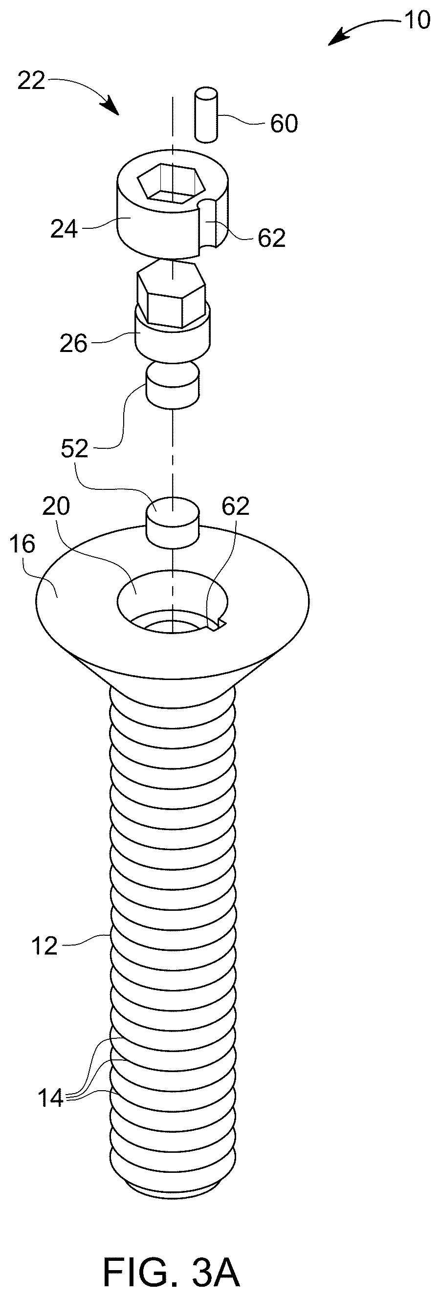 Patent US12504032 Figure 3 – Fastener assembly having flush faced working portion