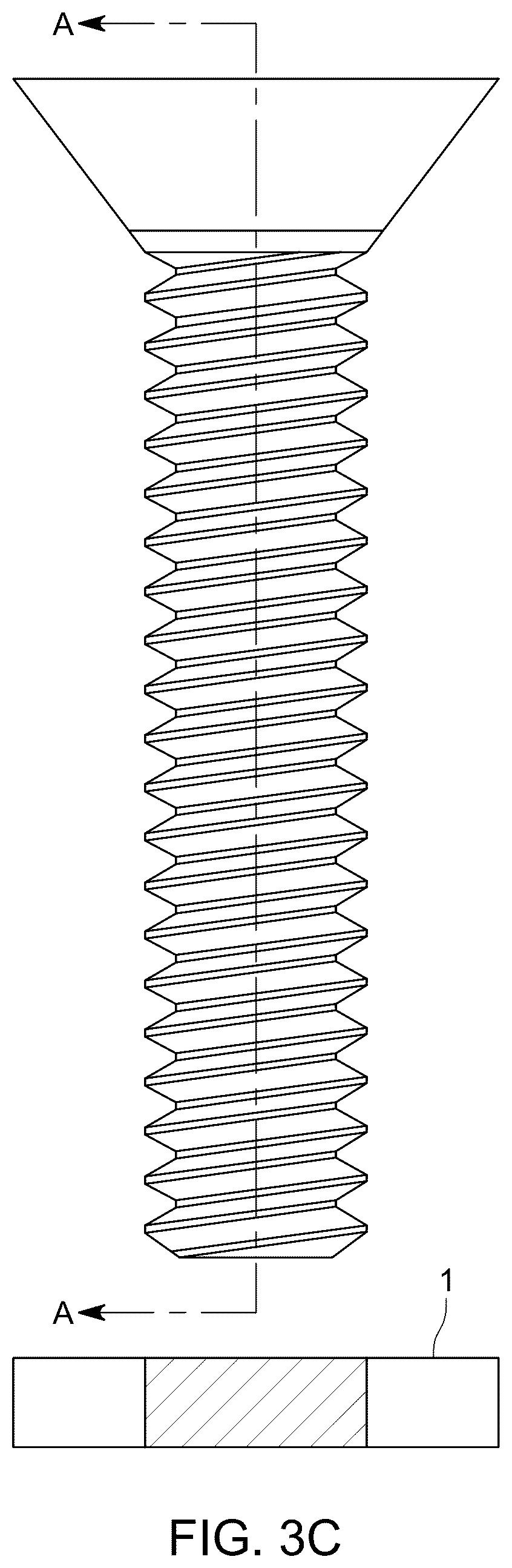 Patent US12504032 Figure 5 – Fastener assembly having flush faced working portion