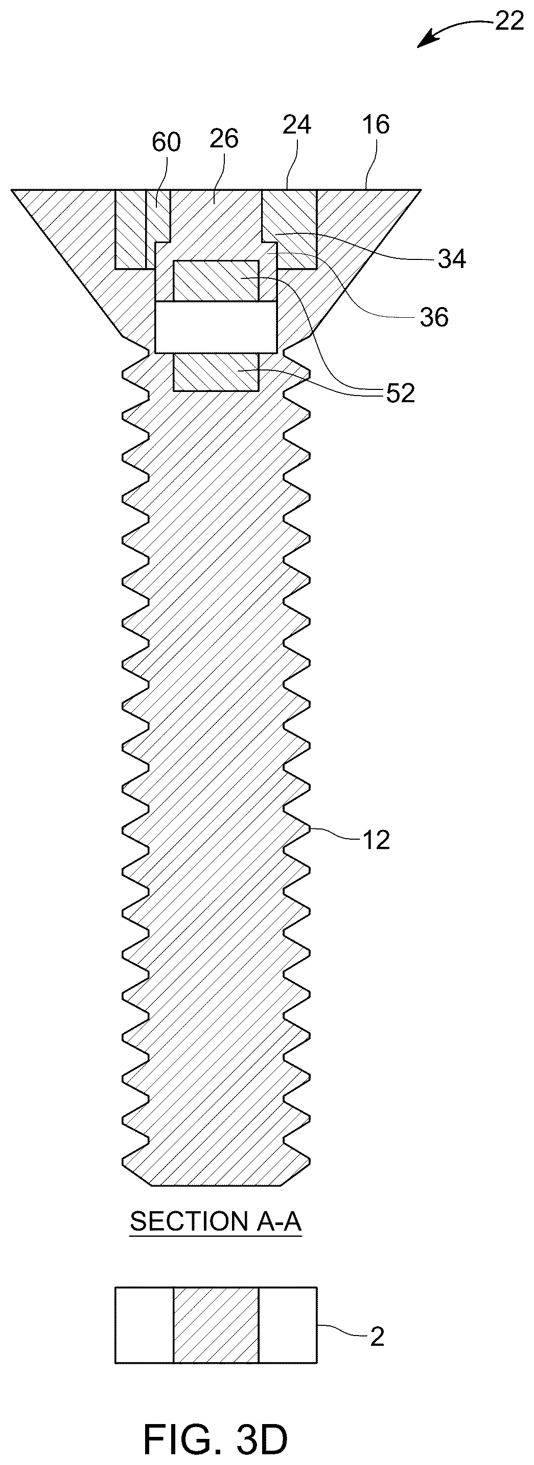 Patent US12504032 Figure 6 – Fastener assembly having flush faced working portion