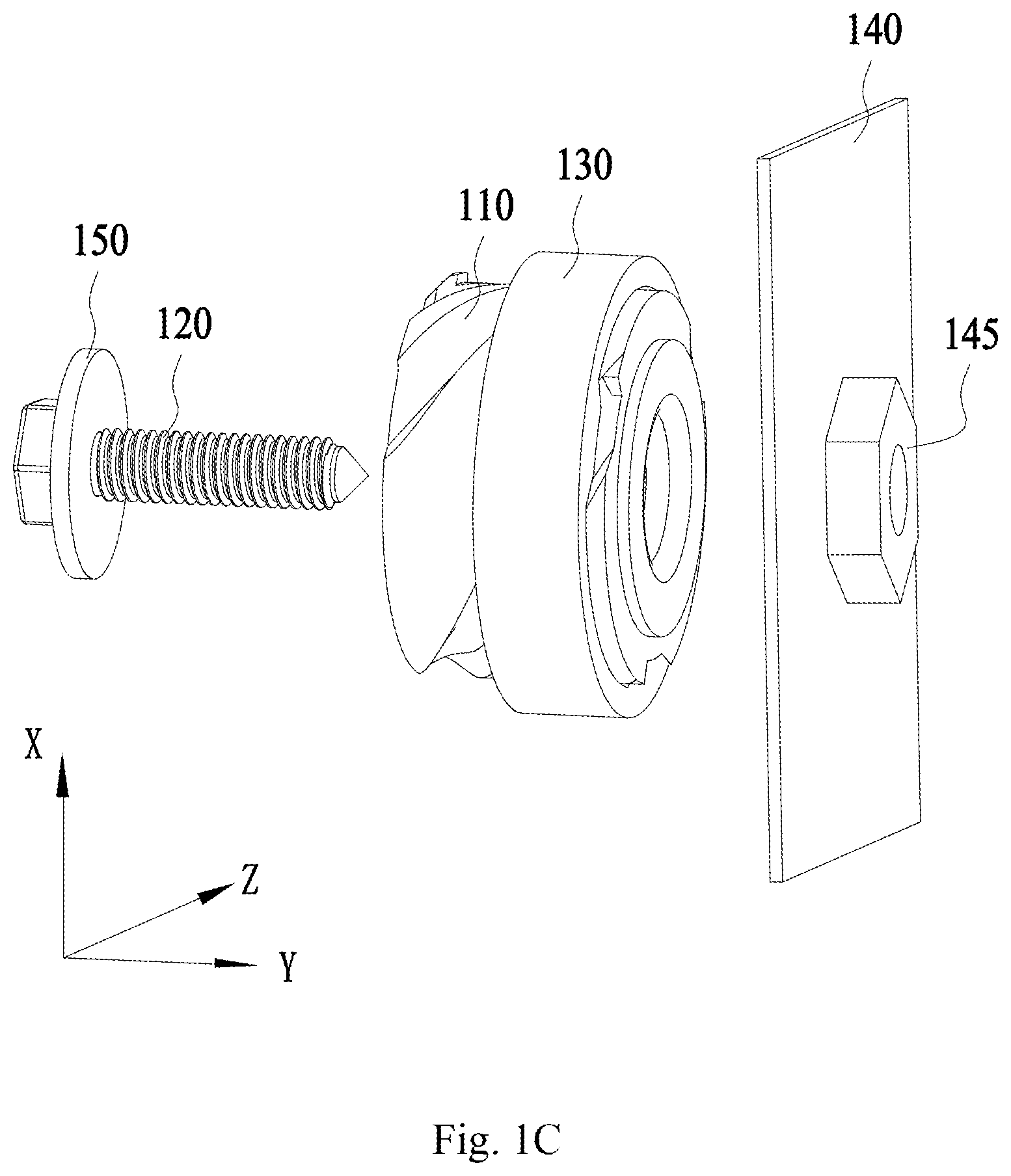 Patent US12504033 Figure 2 – Fastening assembly and fastening system comprising same